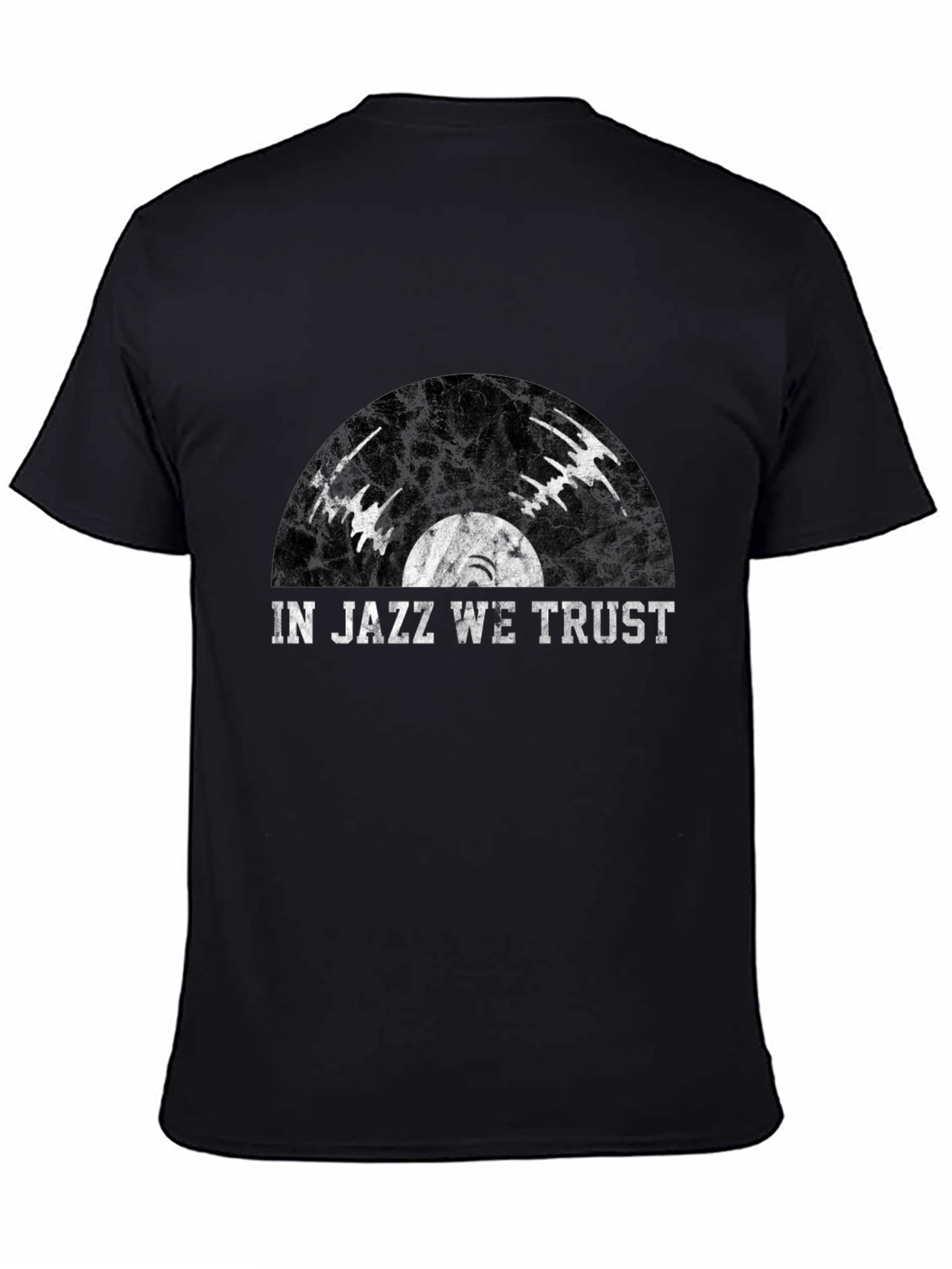 In Jazz We Trust Black Graphic Tee