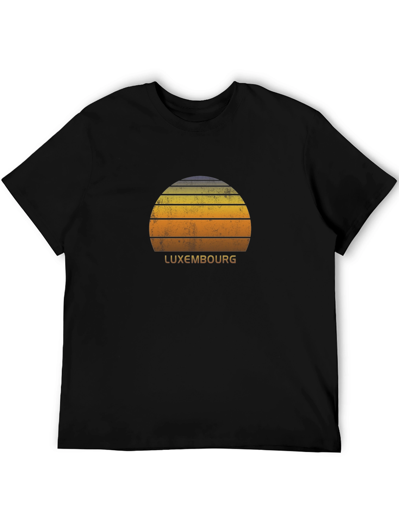 Retro Luxembourg Sunset Graphic T-Shirt