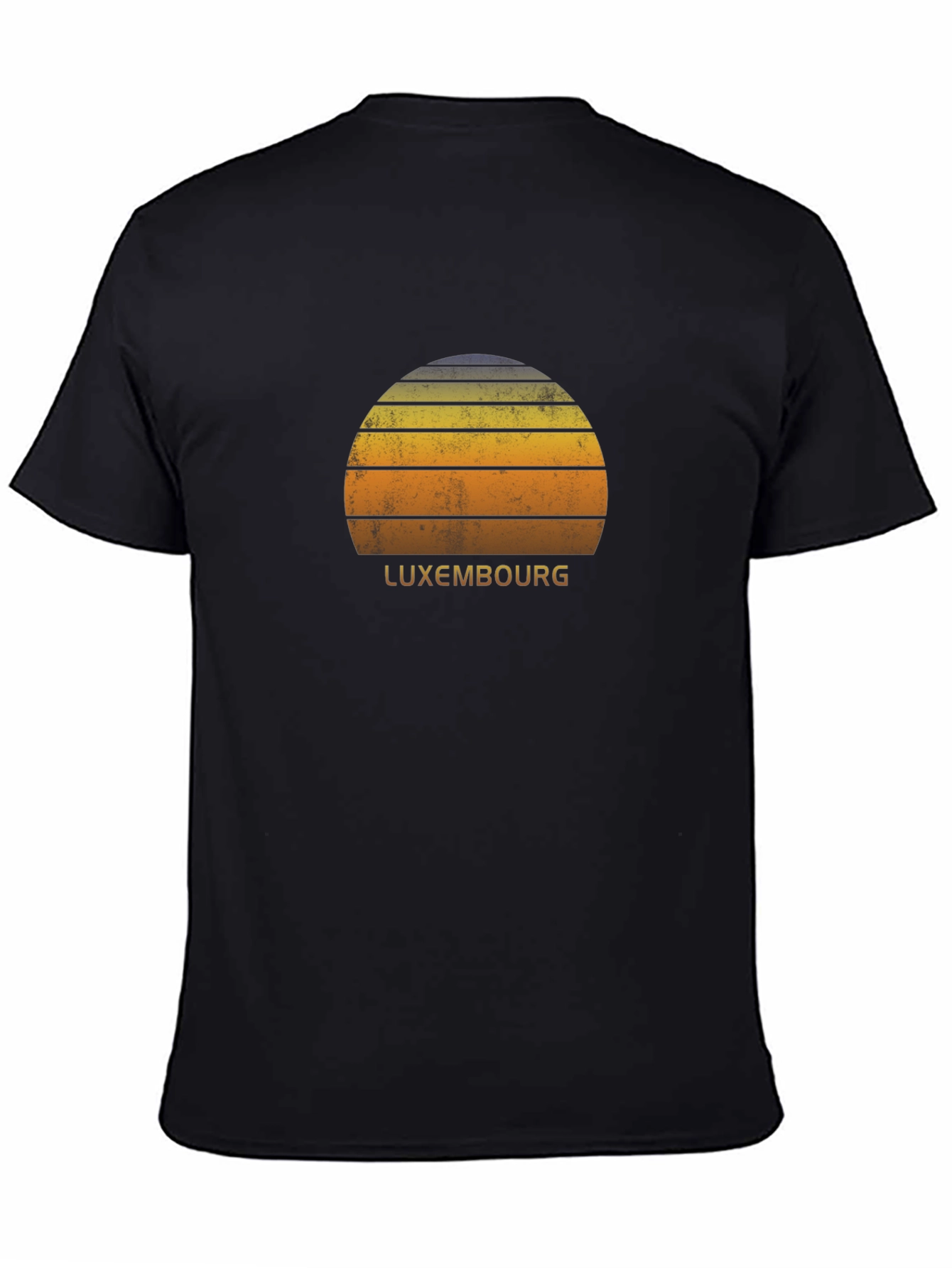 Retro Luxembourg Sunset Graphic T-Shirt