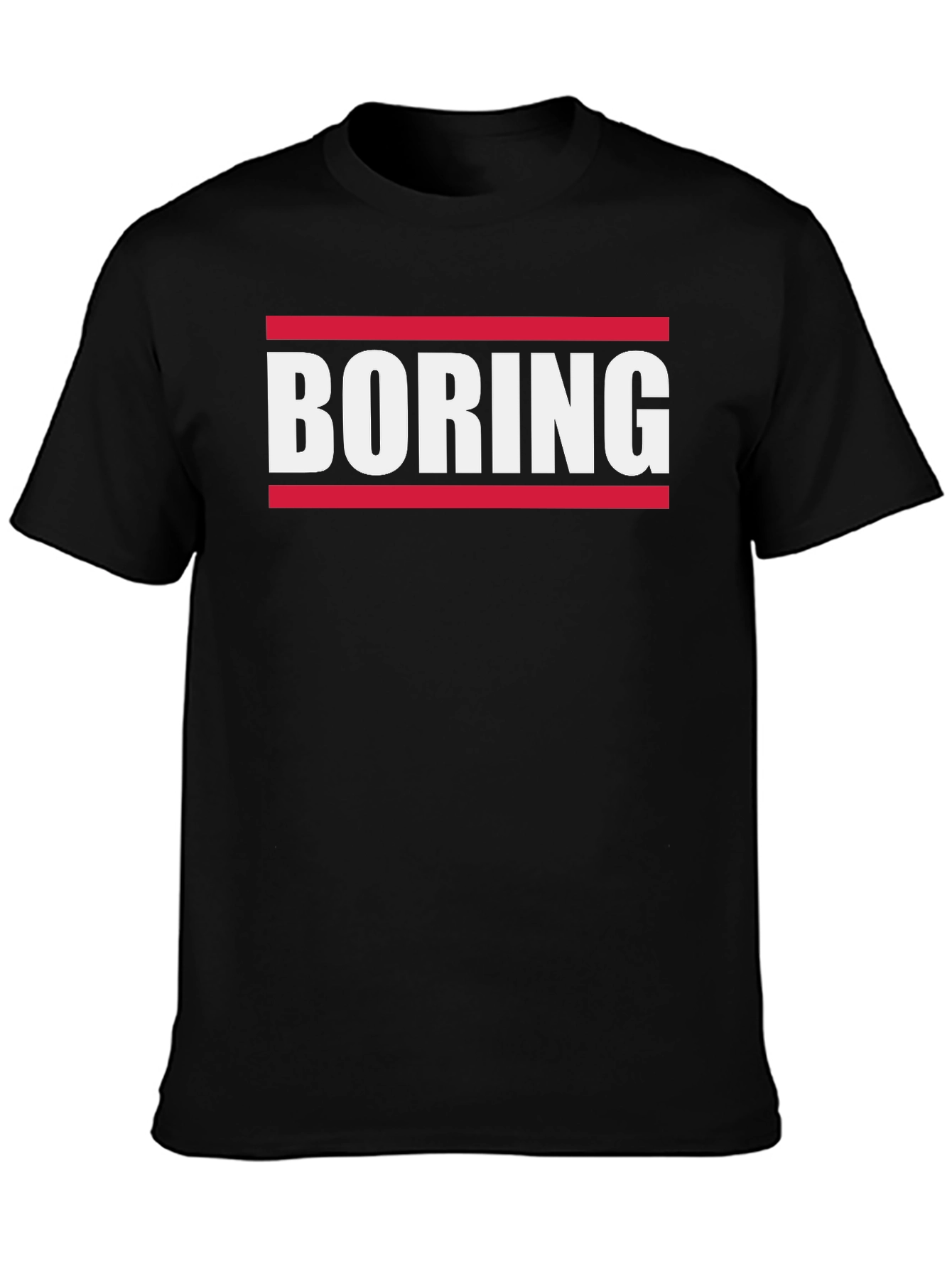 Boring Graphic Tee - Black Cotton Blend