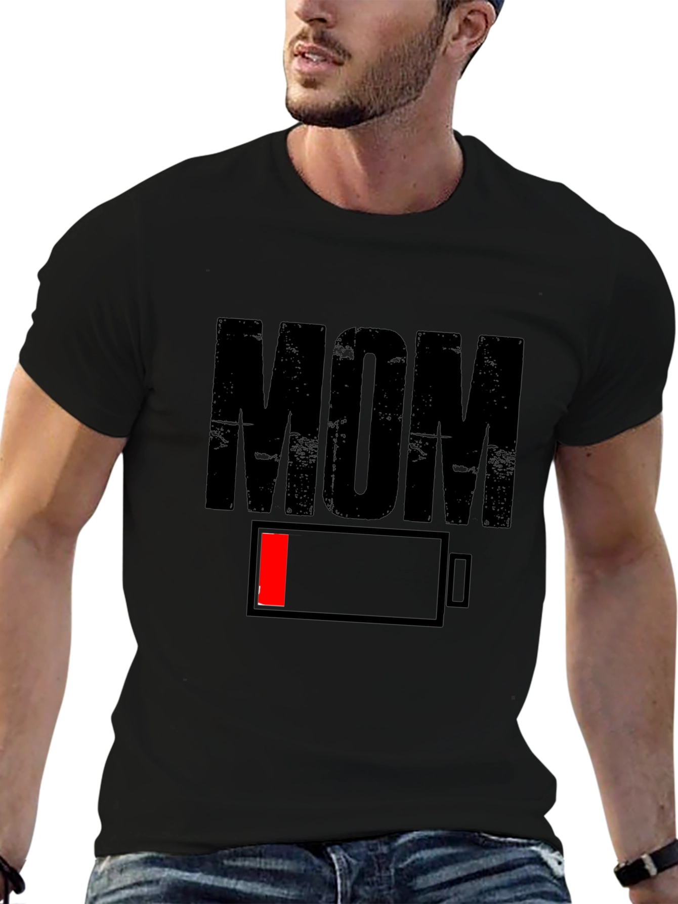 Mom Low Battery Funny T-Shirt