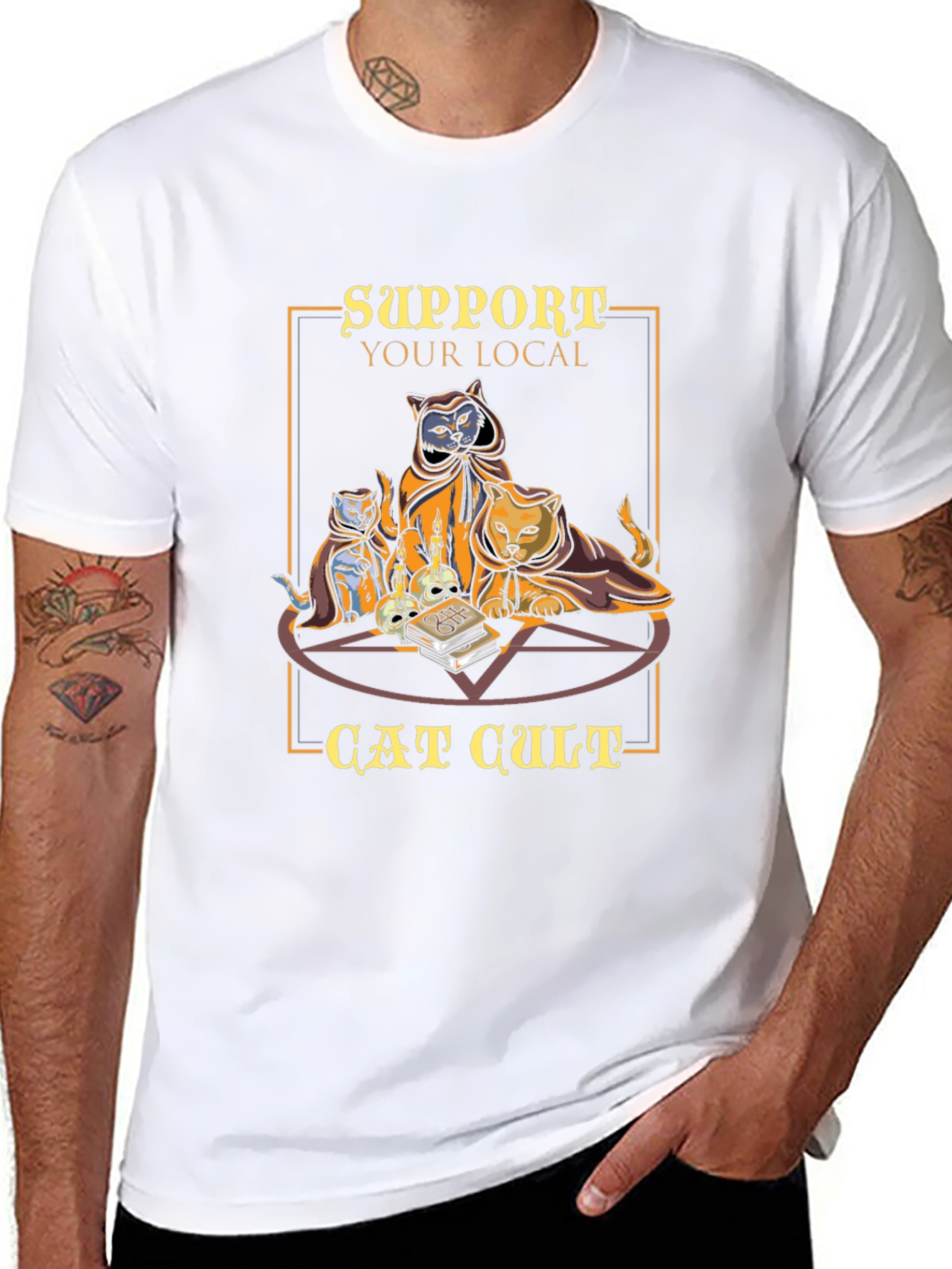 Support Your Local Cat Cult T-Shirt