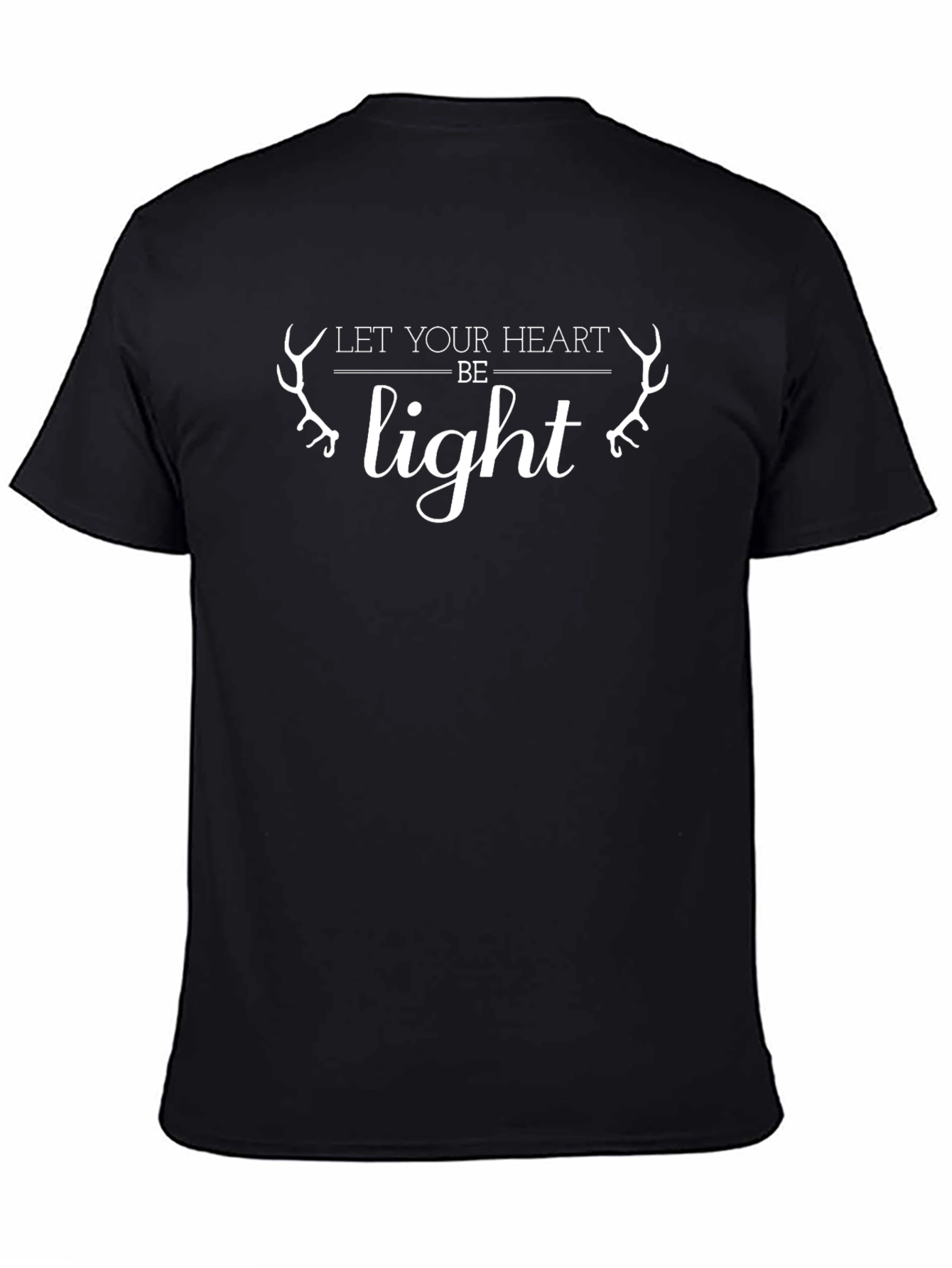 Let Your Heart Be Light Black Graphic Tee
