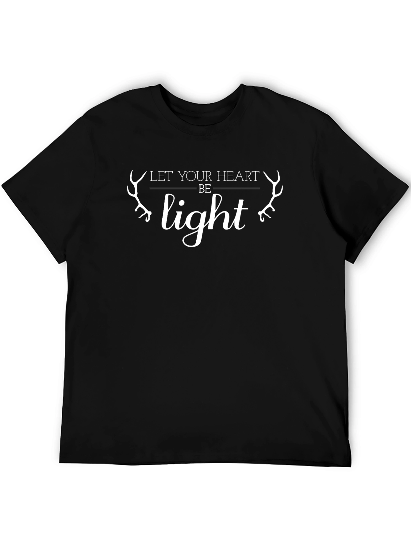 Let Your Heart Be Light Black Graphic Tee