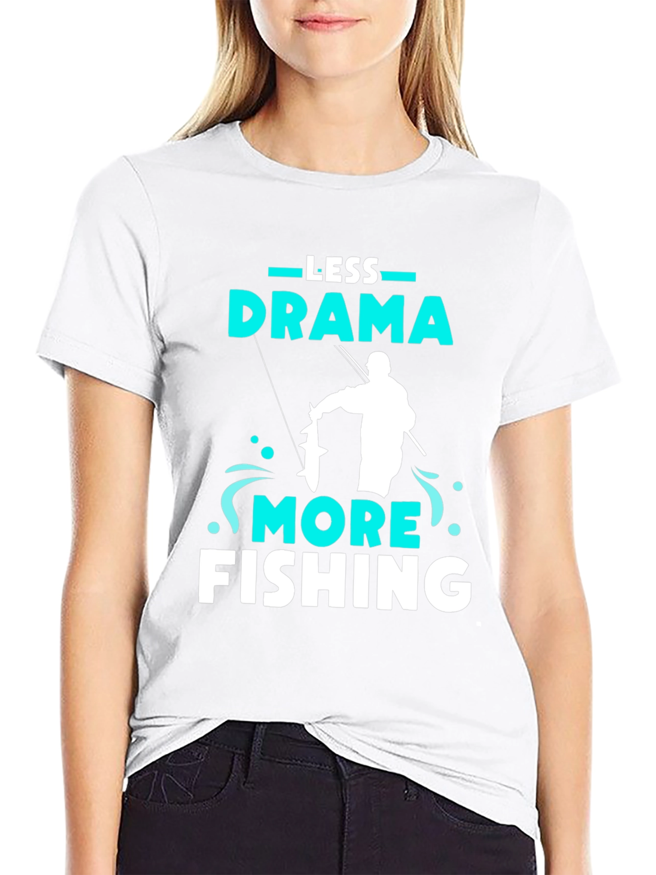 Less Drama More Fishing Graphic Tee