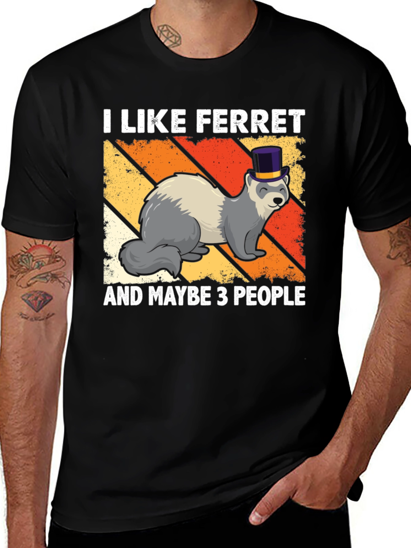 I Like Ferrets T-Shirt Funny Pet Lover Tee