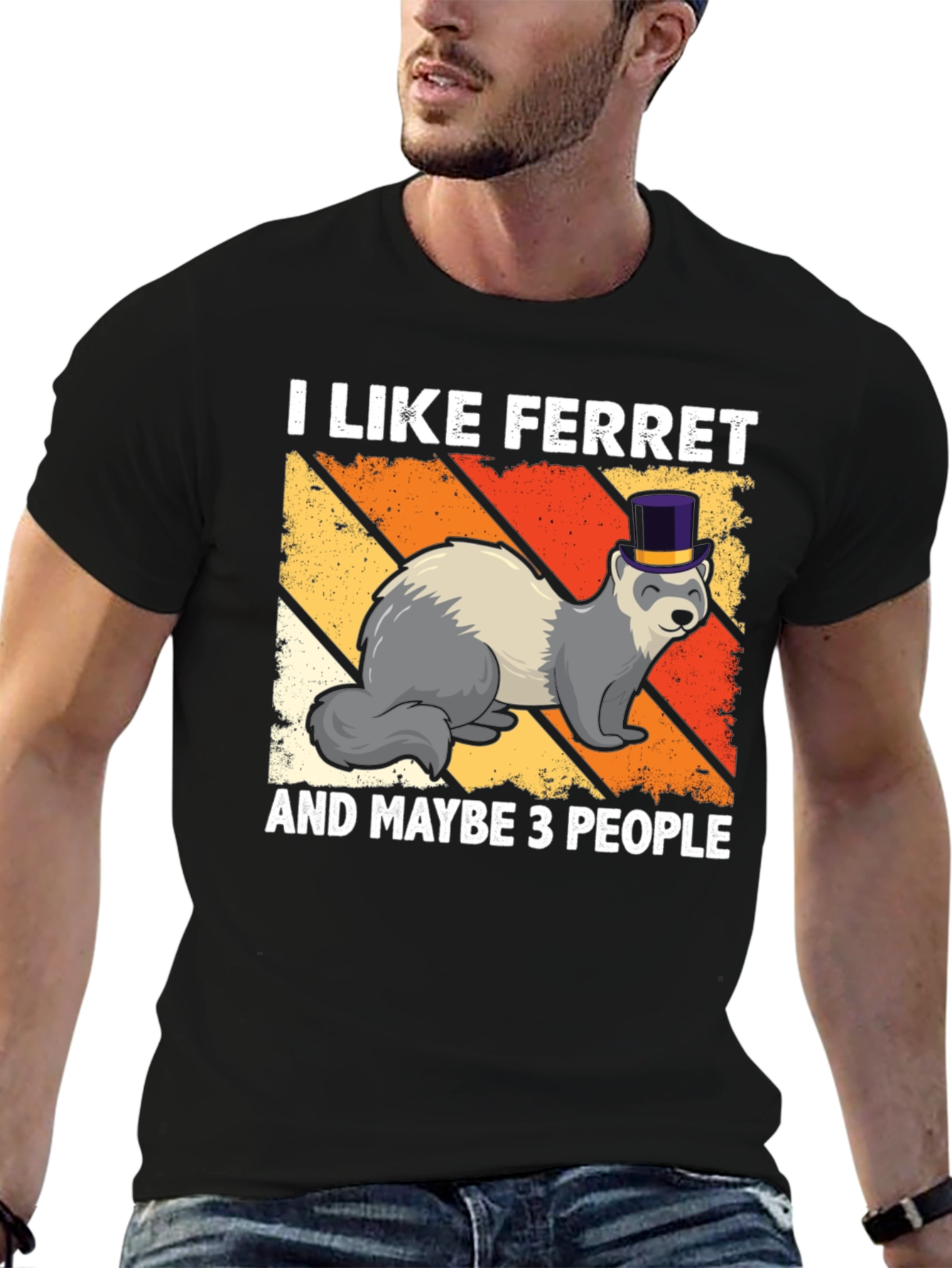 I Like Ferrets T-Shirt Funny Pet Lover Tee