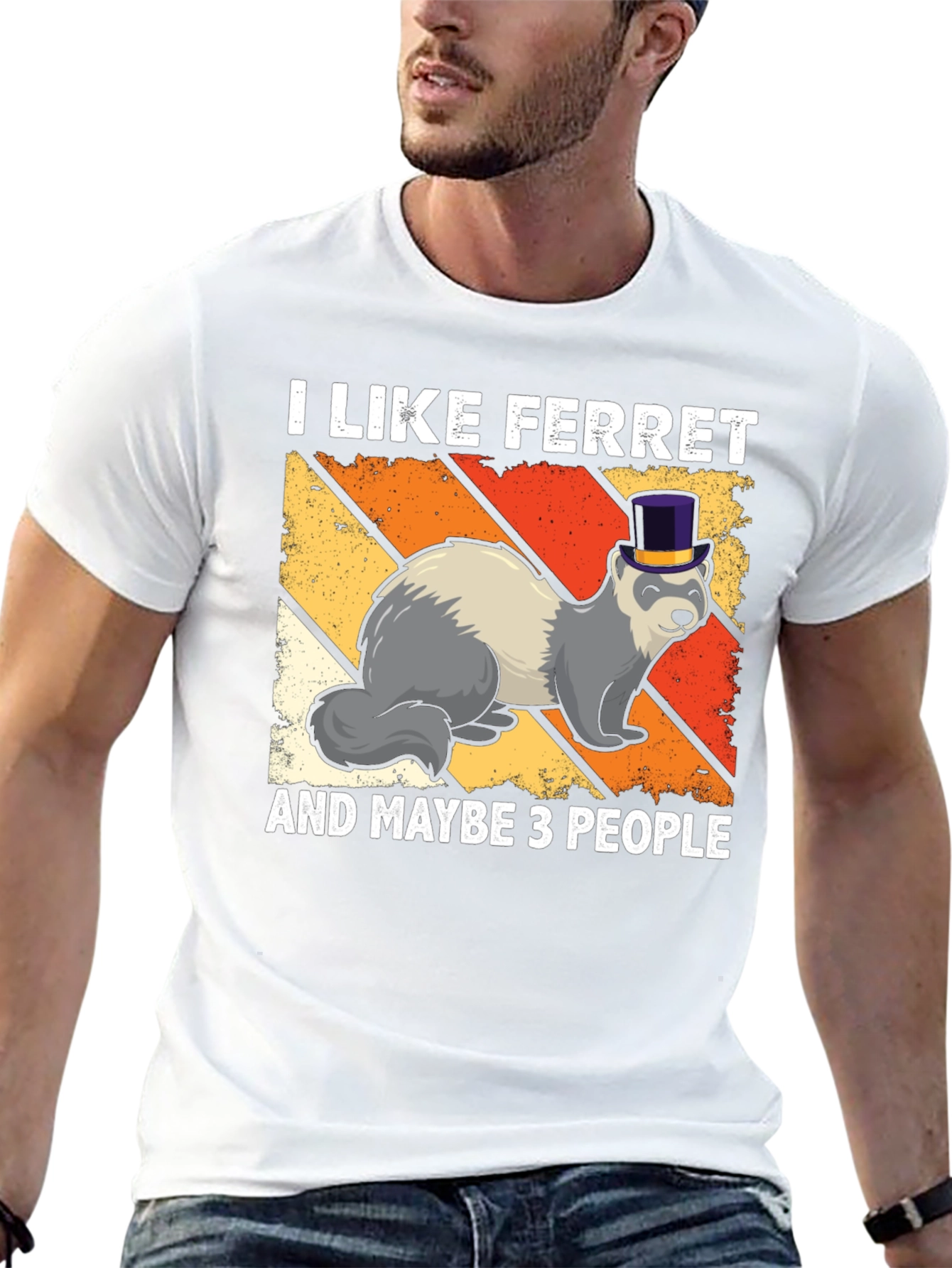 I Like Ferrets T-Shirt Funny Pet Lover Tee