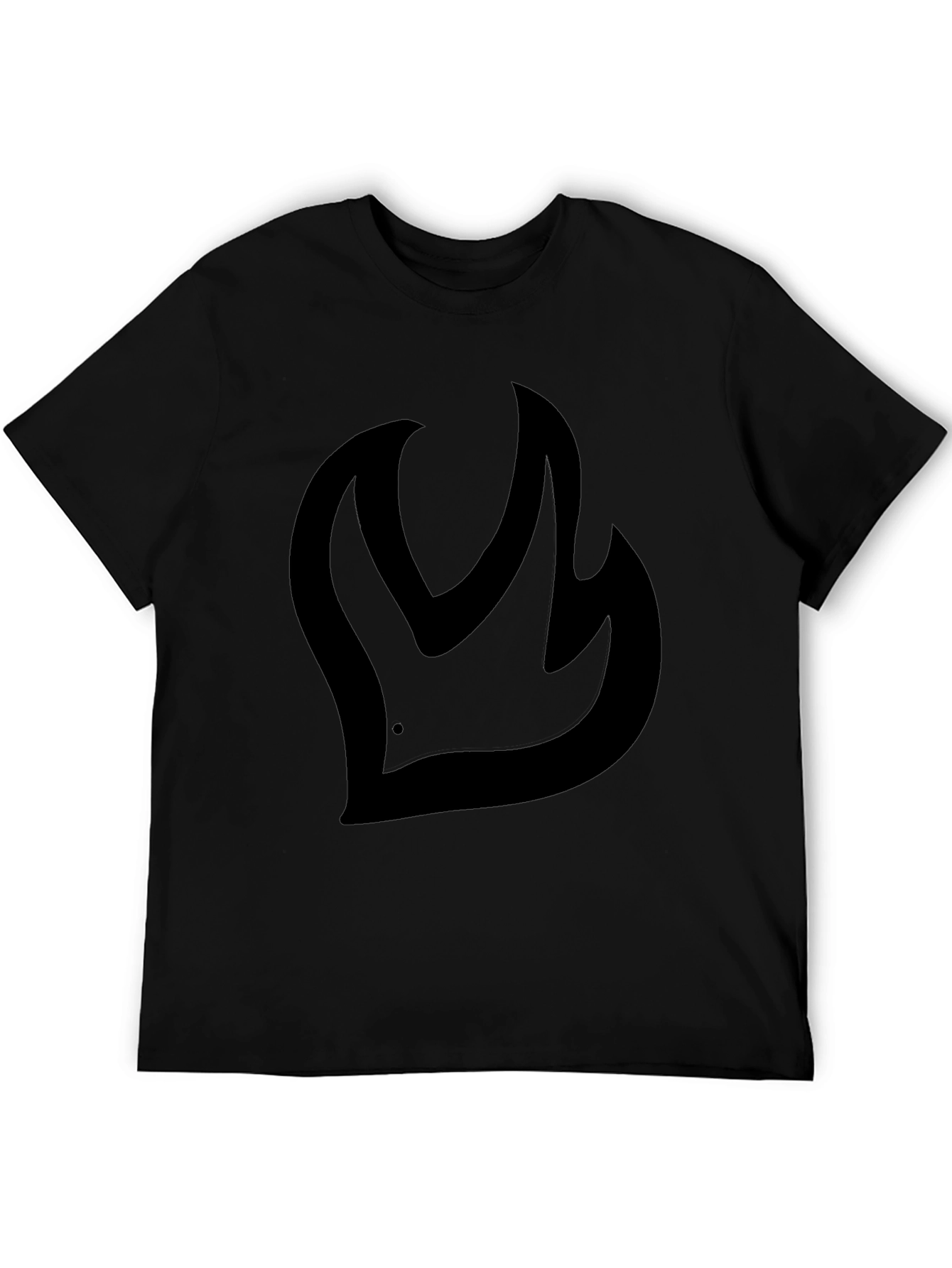Bold Flame Graphic Black T-Shirt
