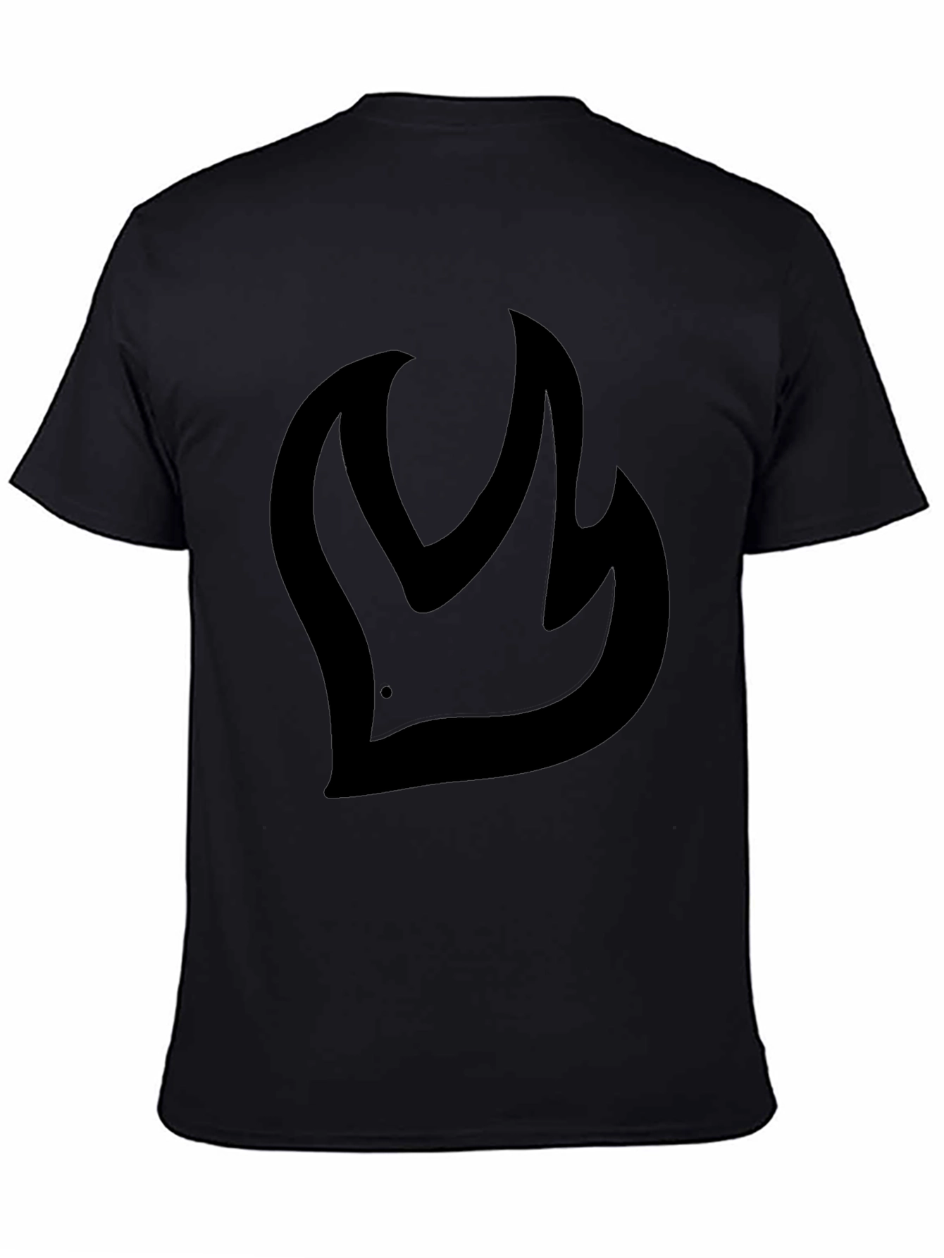 Bold Flame Graphic Black T-Shirt