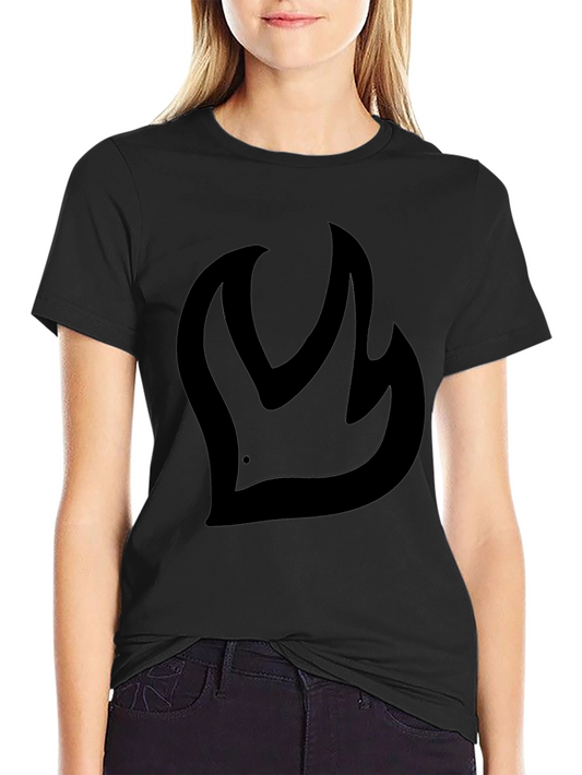 Bold Flame Graphic Black T-Shirt