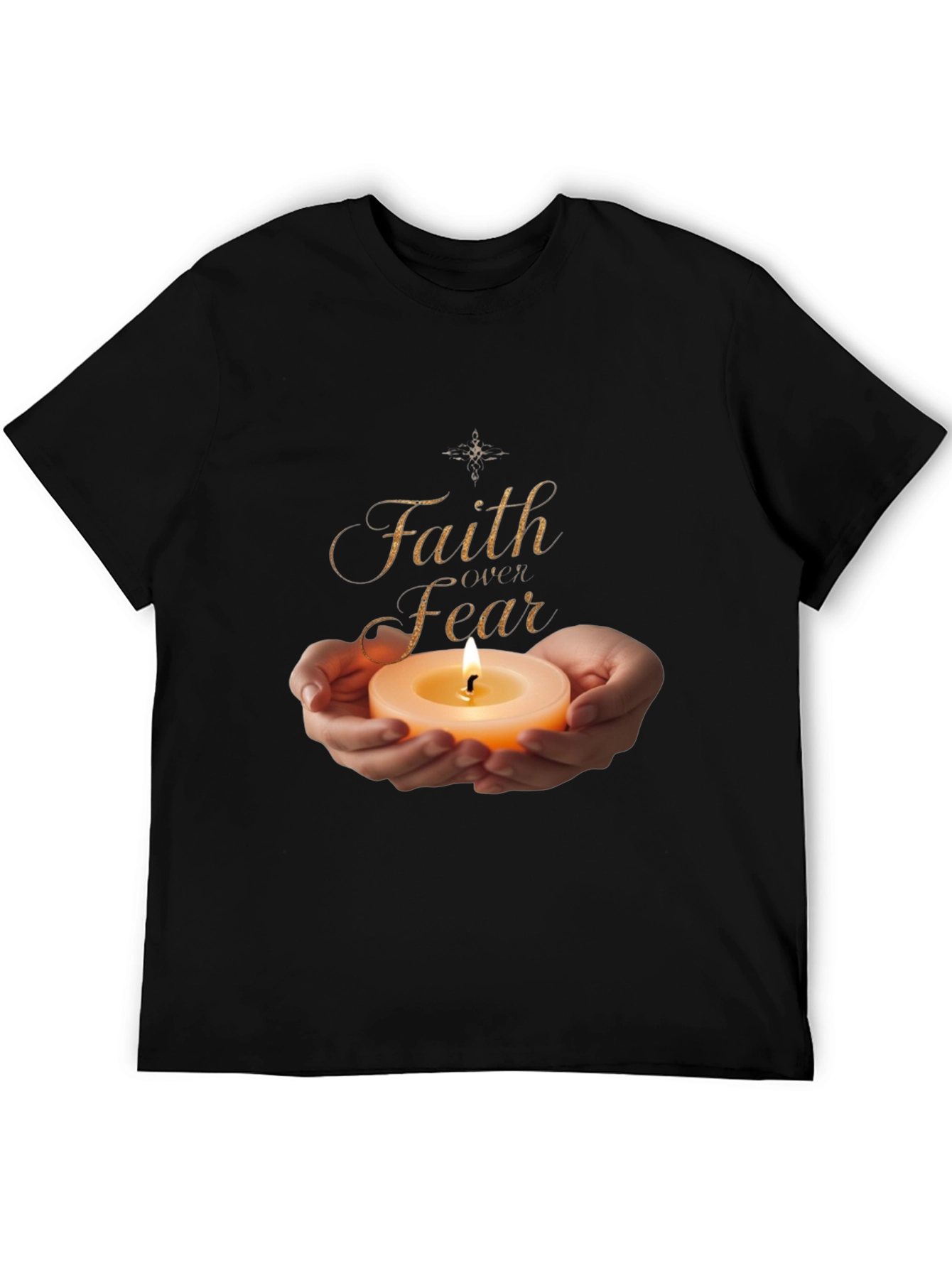 Faith Over Fear Graphic Tee - Light in Darkness