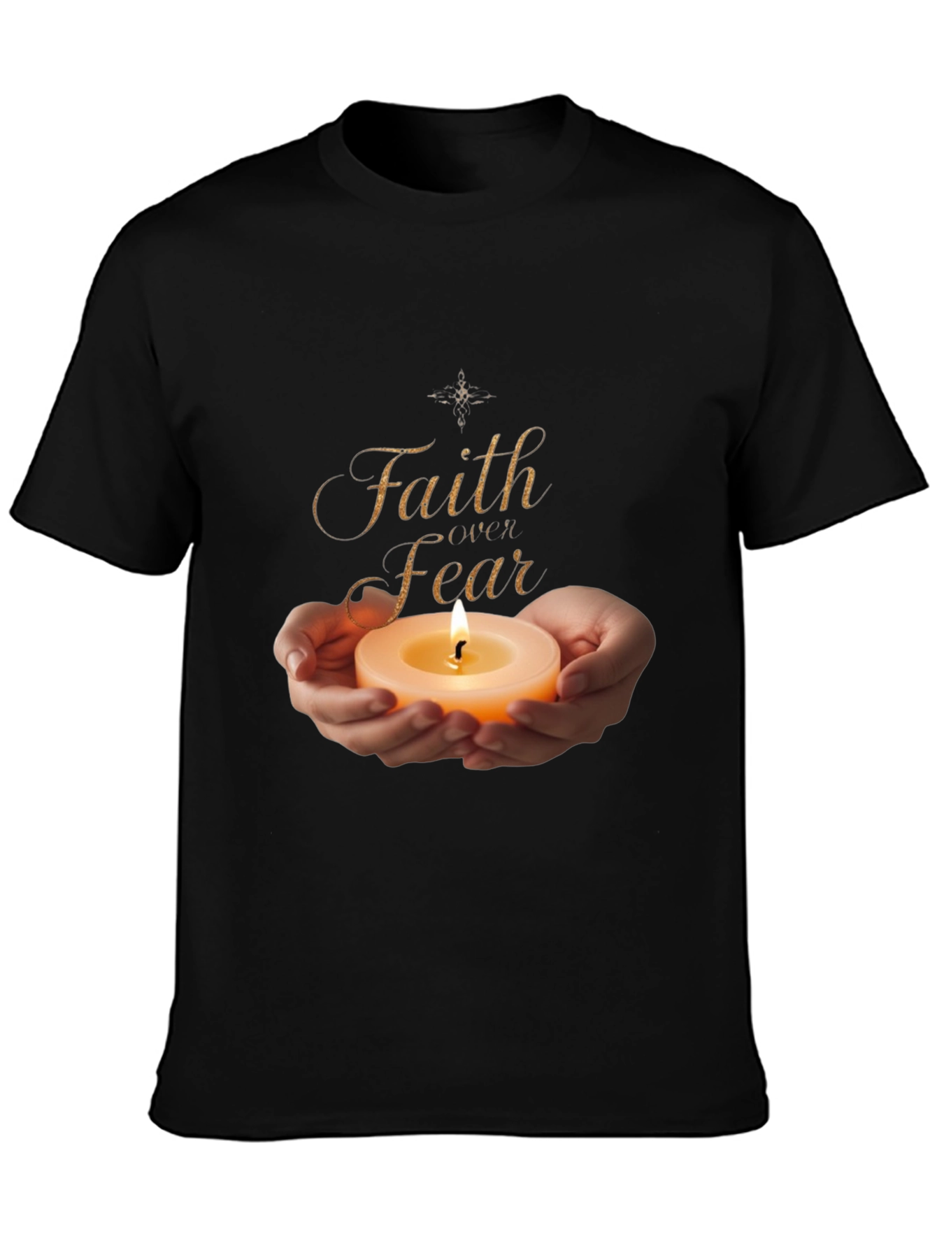 Faith Over Fear Graphic Tee - Light in Darkness