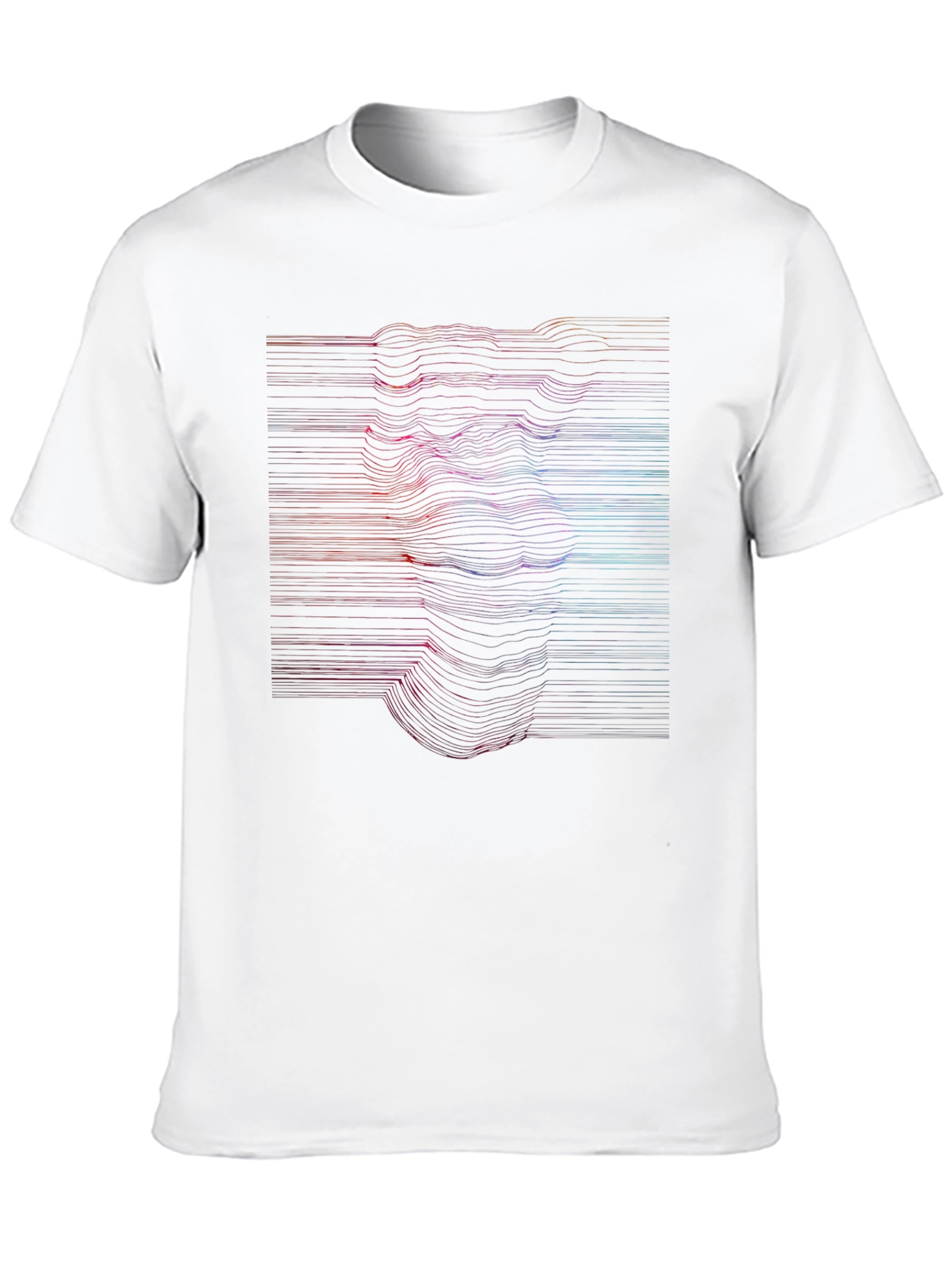 Abstract Line Art Face Graphic T-Shirt