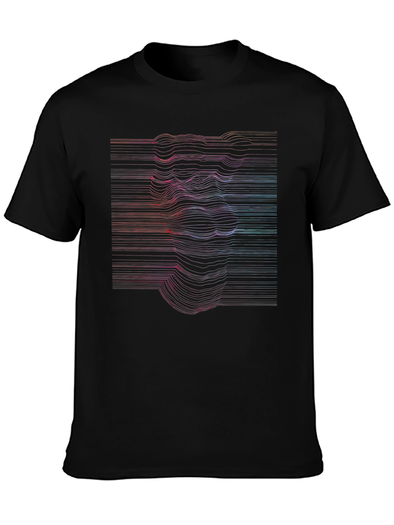 Abstract Line Art Face Graphic T-Shirt