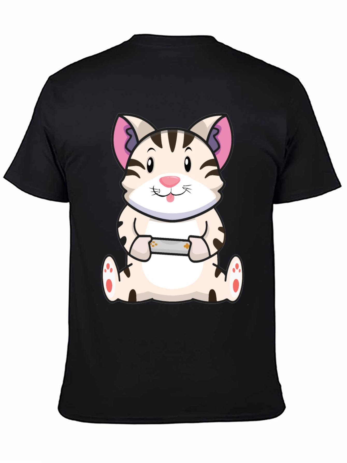 Gamer Cat Graphic Tee - Funny Cute T-Shirt