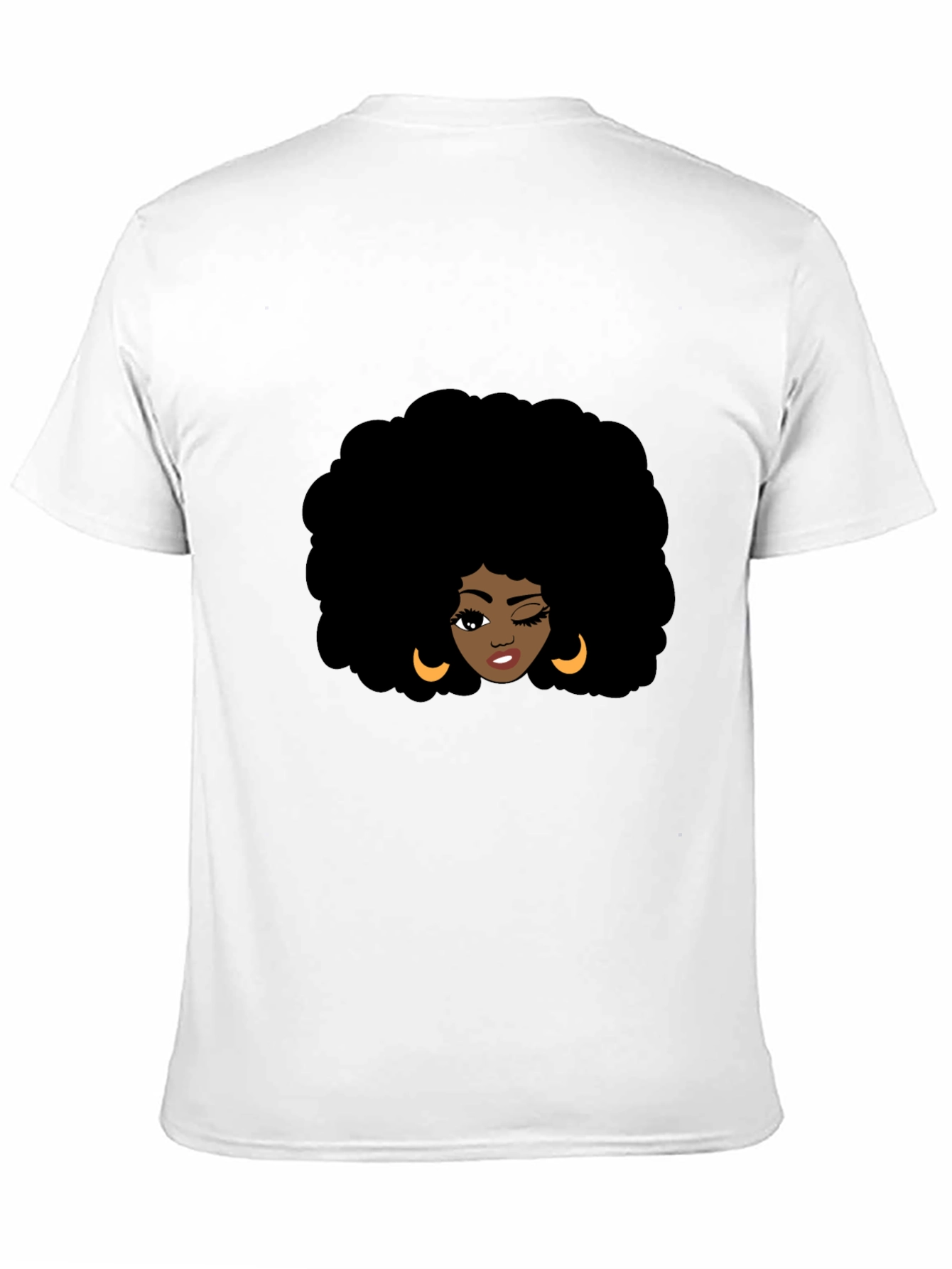 Afro Woman Graphic Black T-Shirt