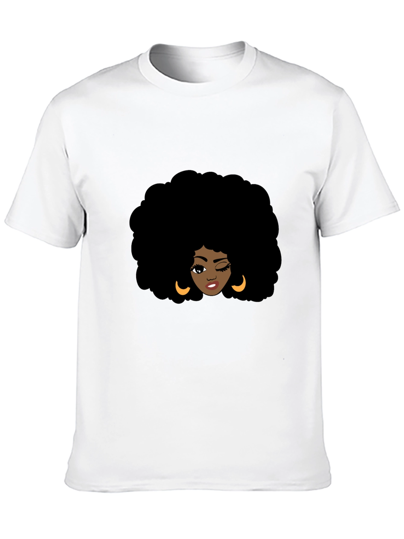 Afro Woman Graphic Black T-Shirt