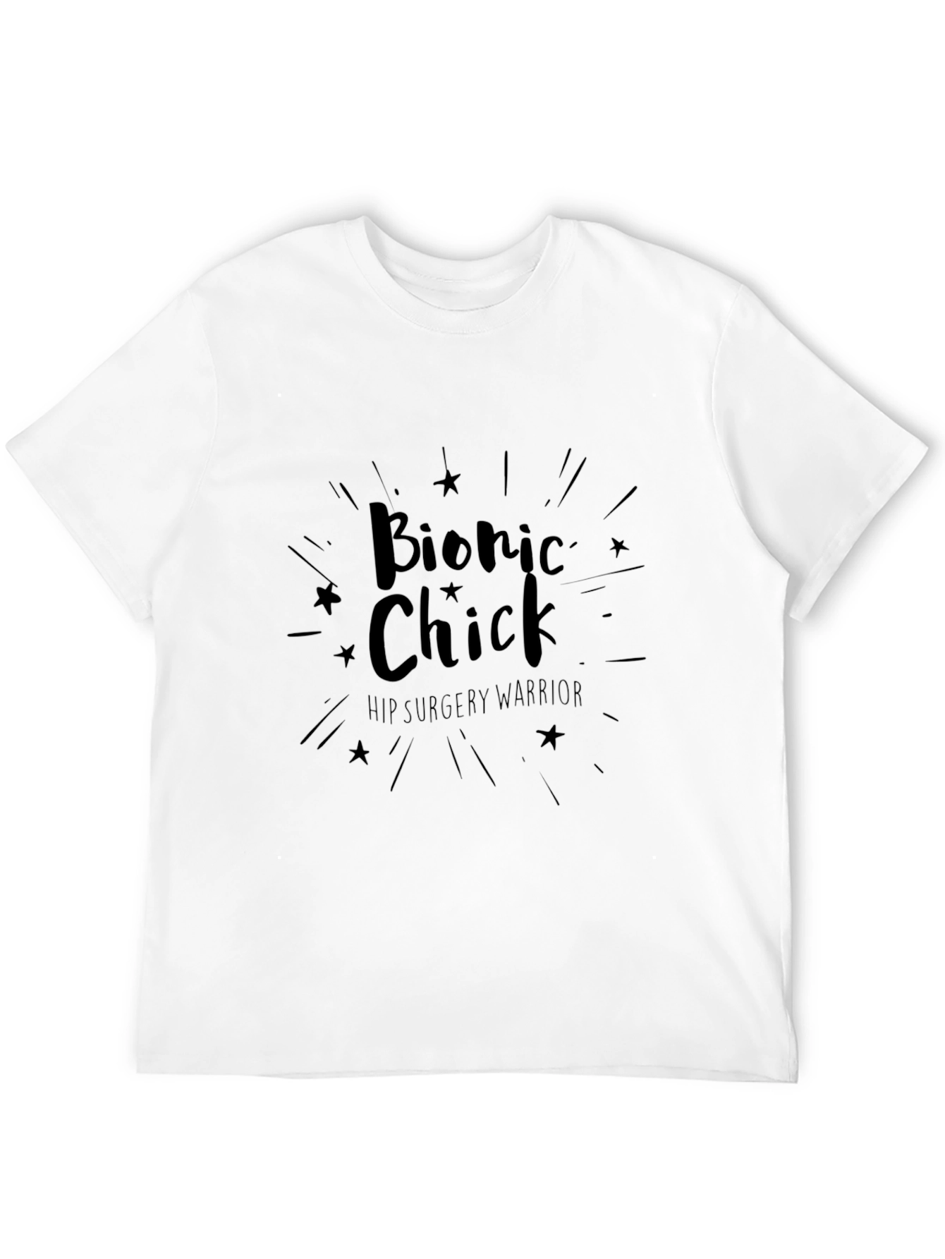 Bionic Chick Hip Surgery Warrior Black T-Shirt