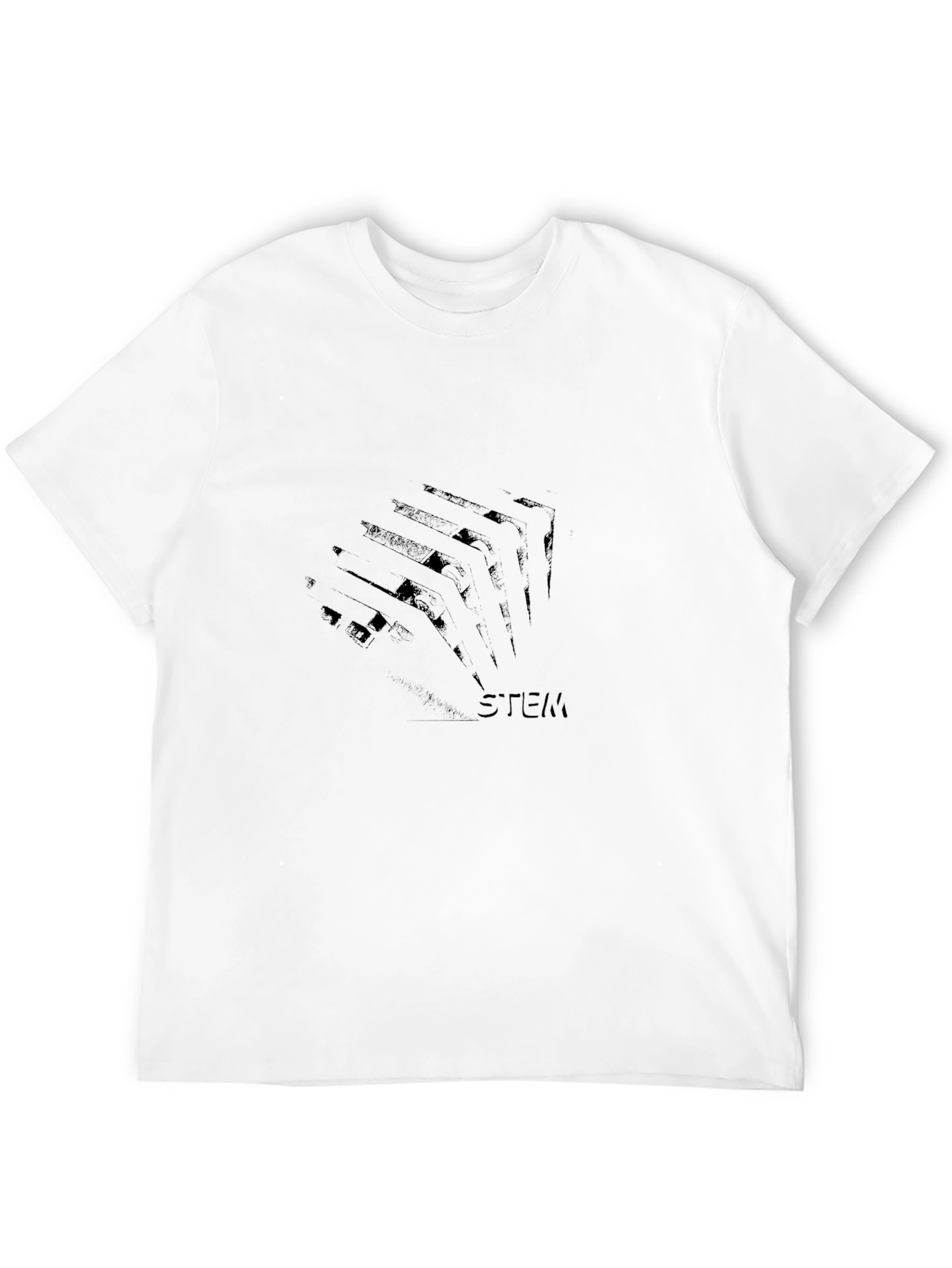 STEM Graphic Print Black T-Shirt