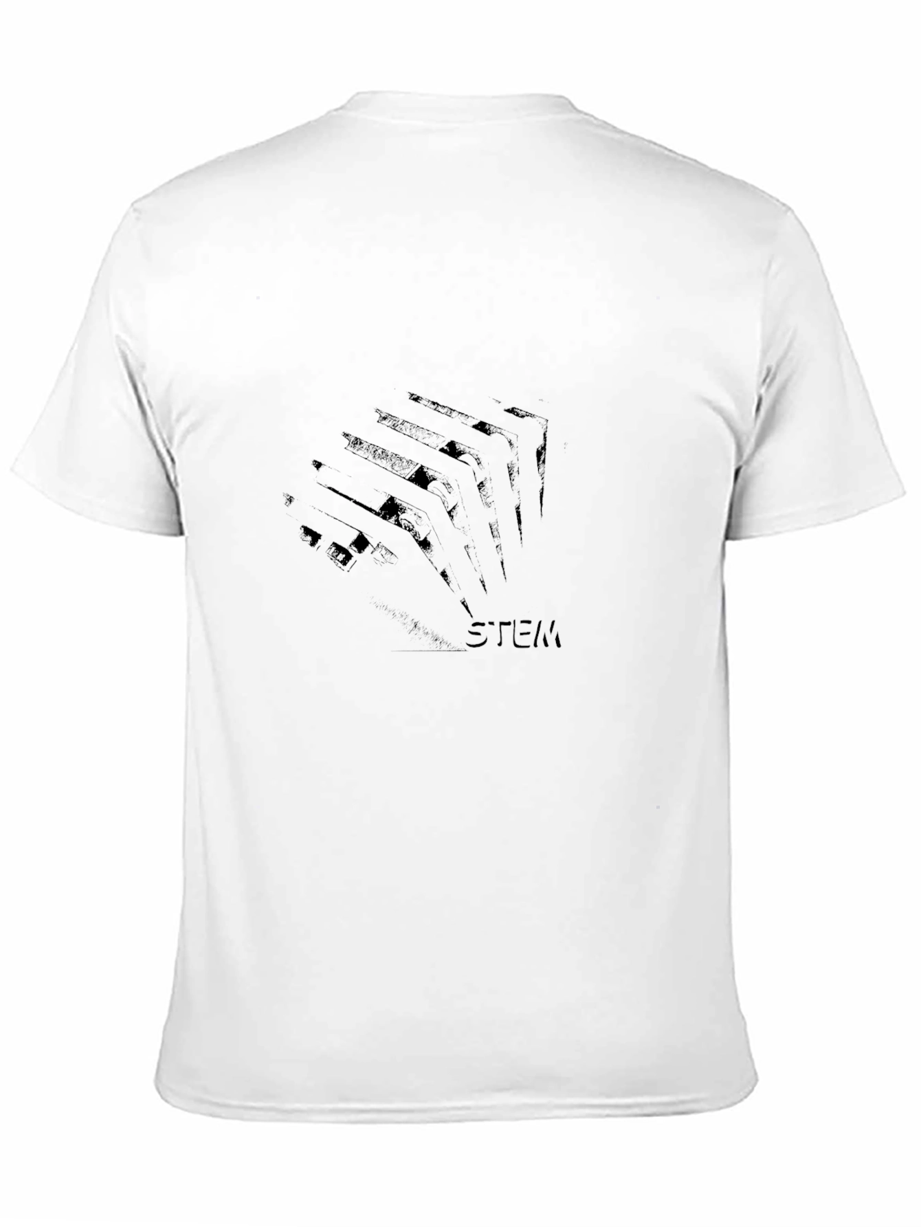 STEM Graphic Print Black T-Shirt