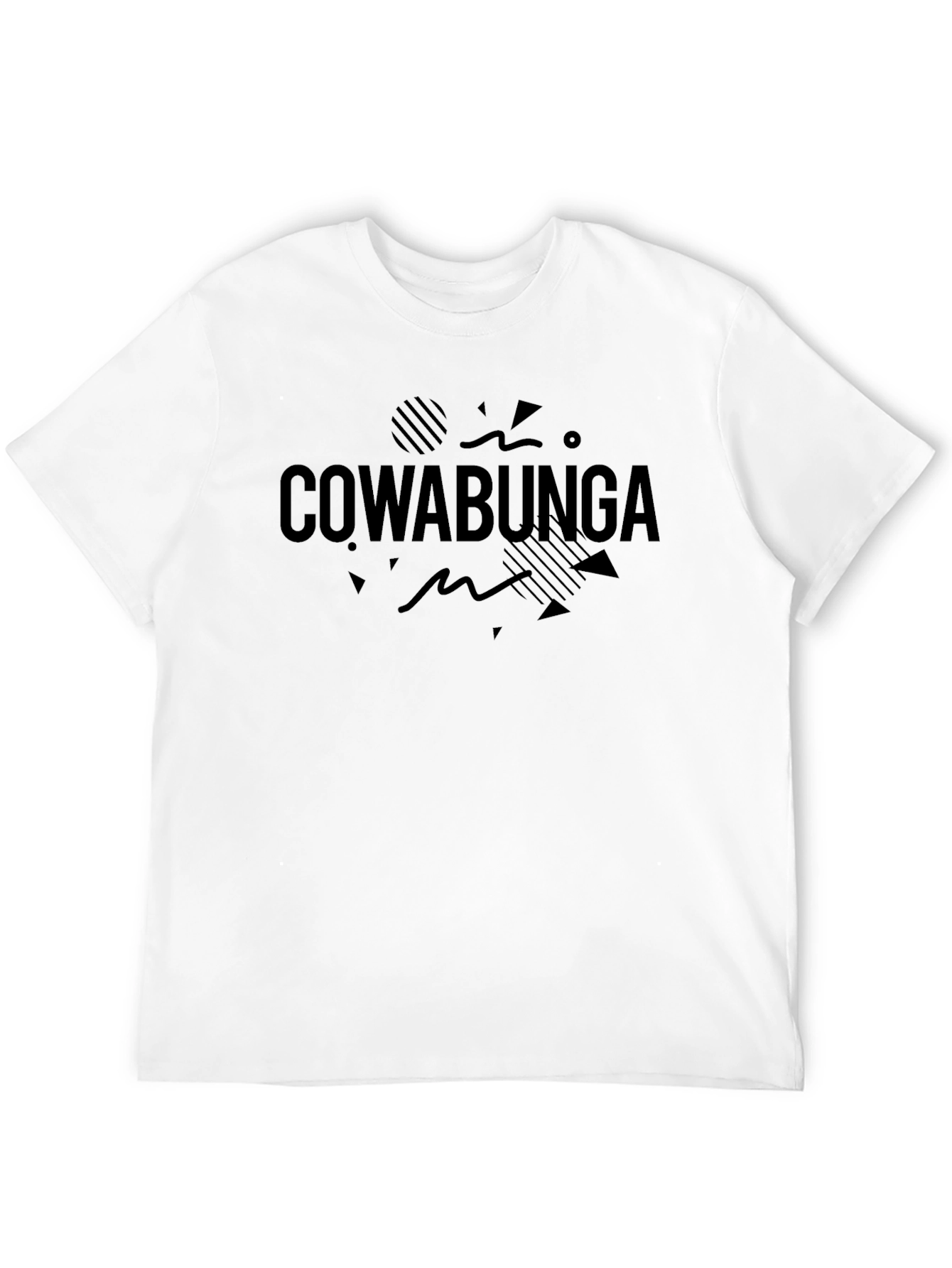 Cowabunga Graphic Tee - Black Cotton T-Shirt