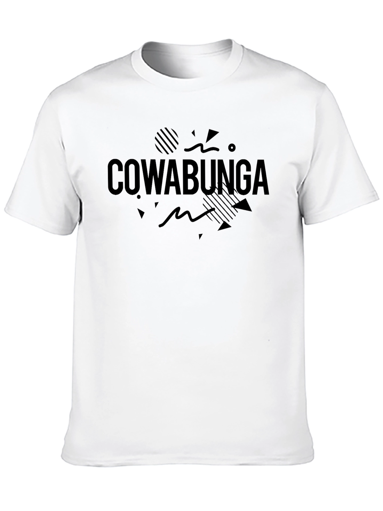 Cowabunga Graphic Tee - Black Cotton T-Shirt