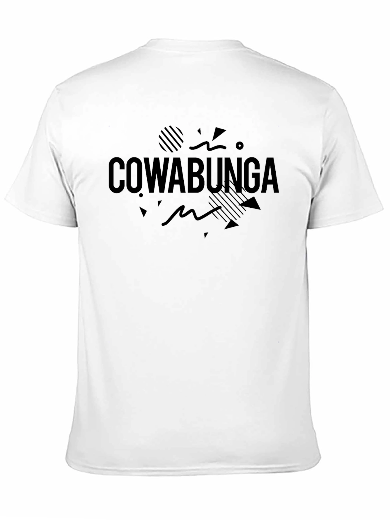 Cowabunga Graphic Tee - Black Cotton T-Shirt