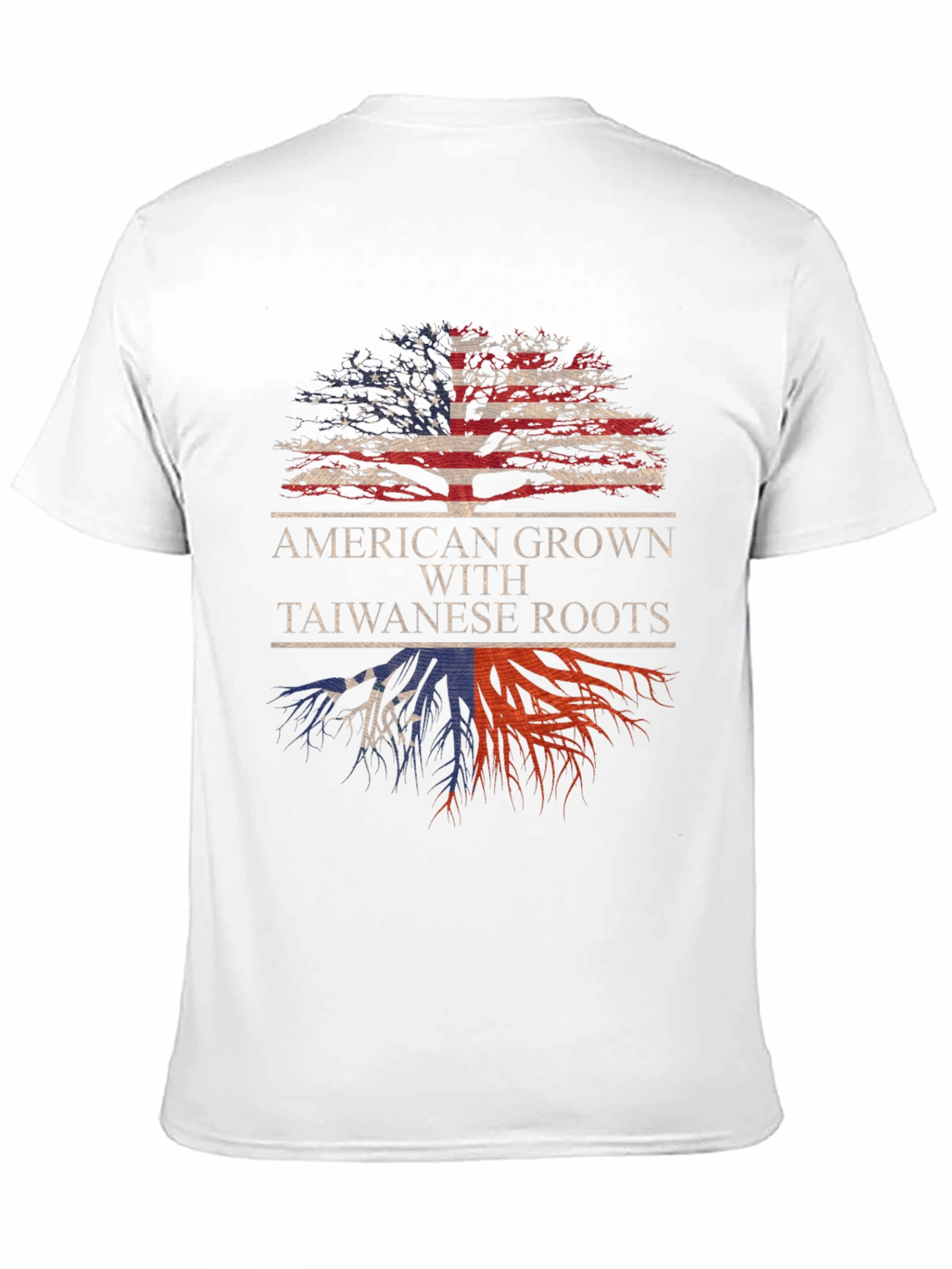 American Grown Taiwanese Roots Graphic T-Shirt