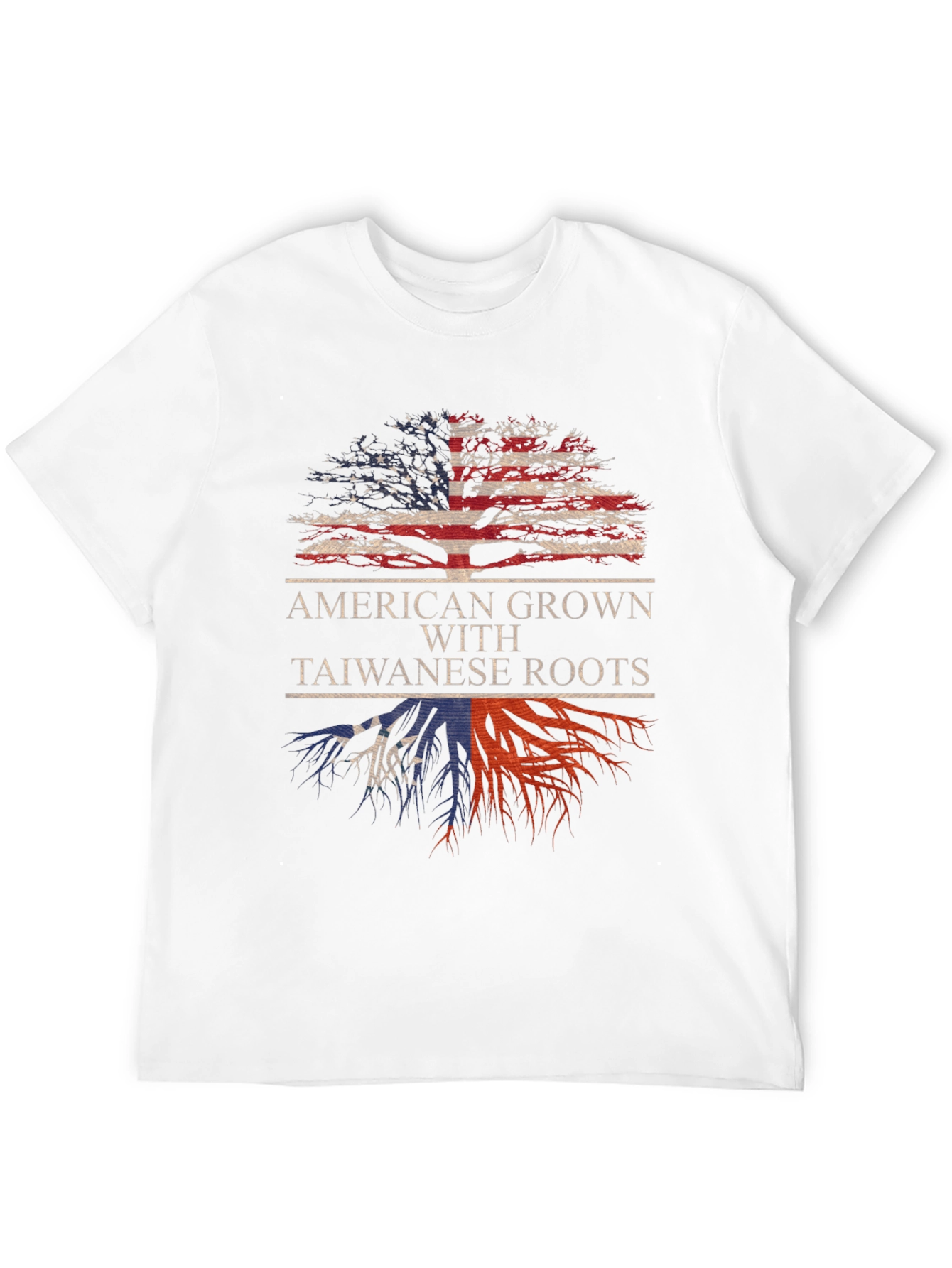 American Grown Taiwanese Roots Graphic T-Shirt
