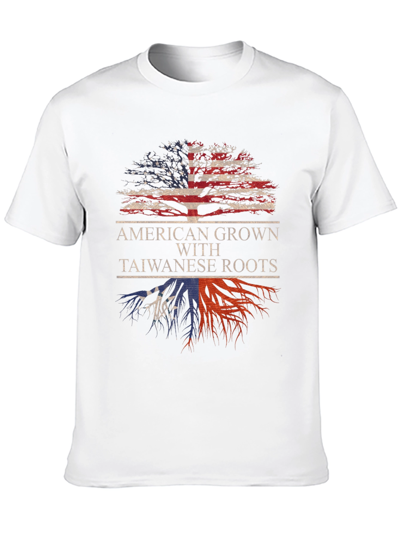 American Grown Taiwanese Roots Graphic T-Shirt