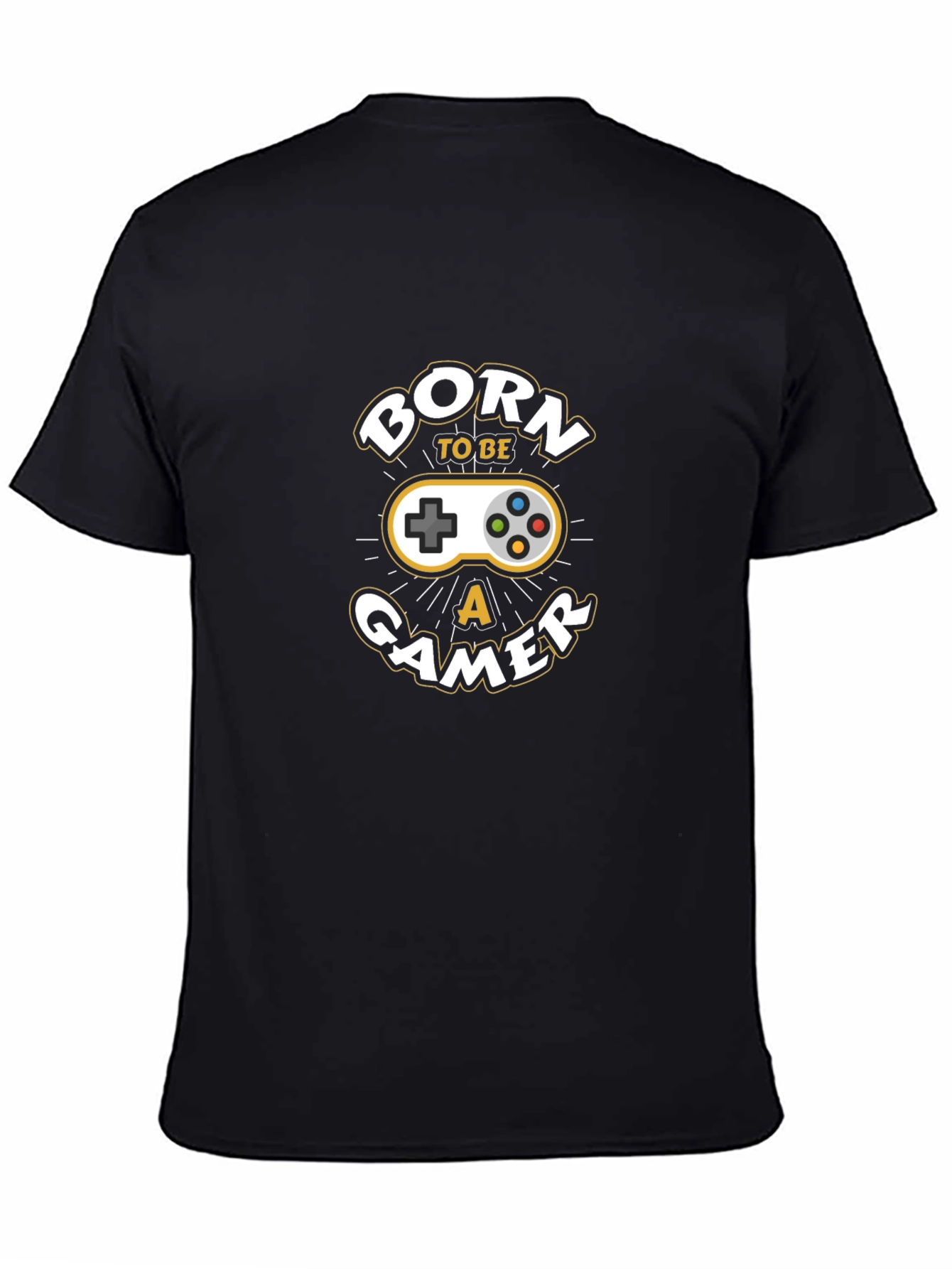 Born to Be a Gamer Black Graphic T-Shirt