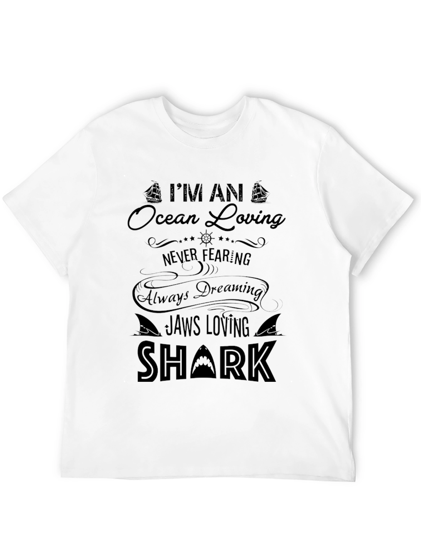 Ocean Loving Shark Graphic T-Shirt