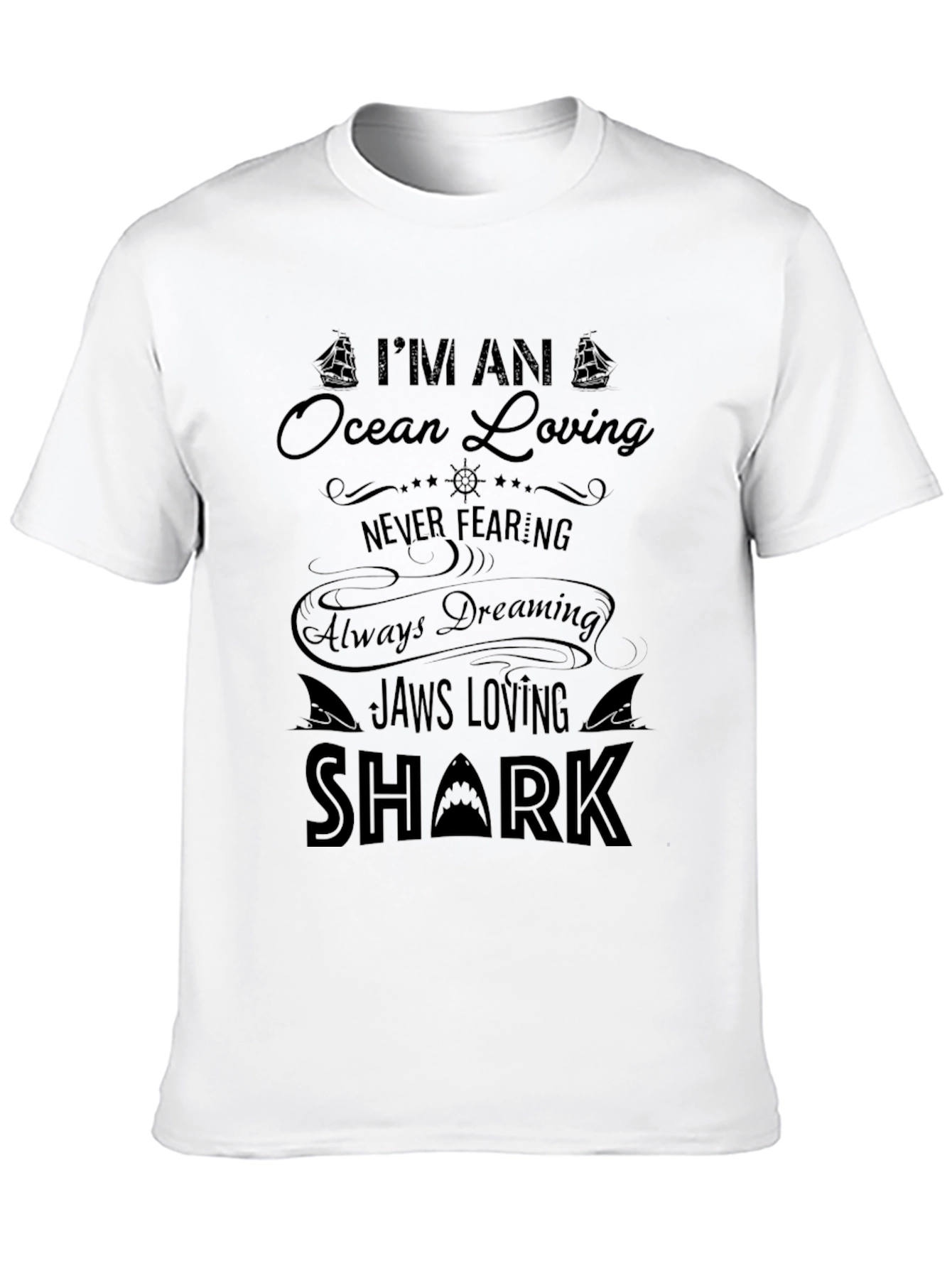 Ocean Loving Shark Graphic T-Shirt