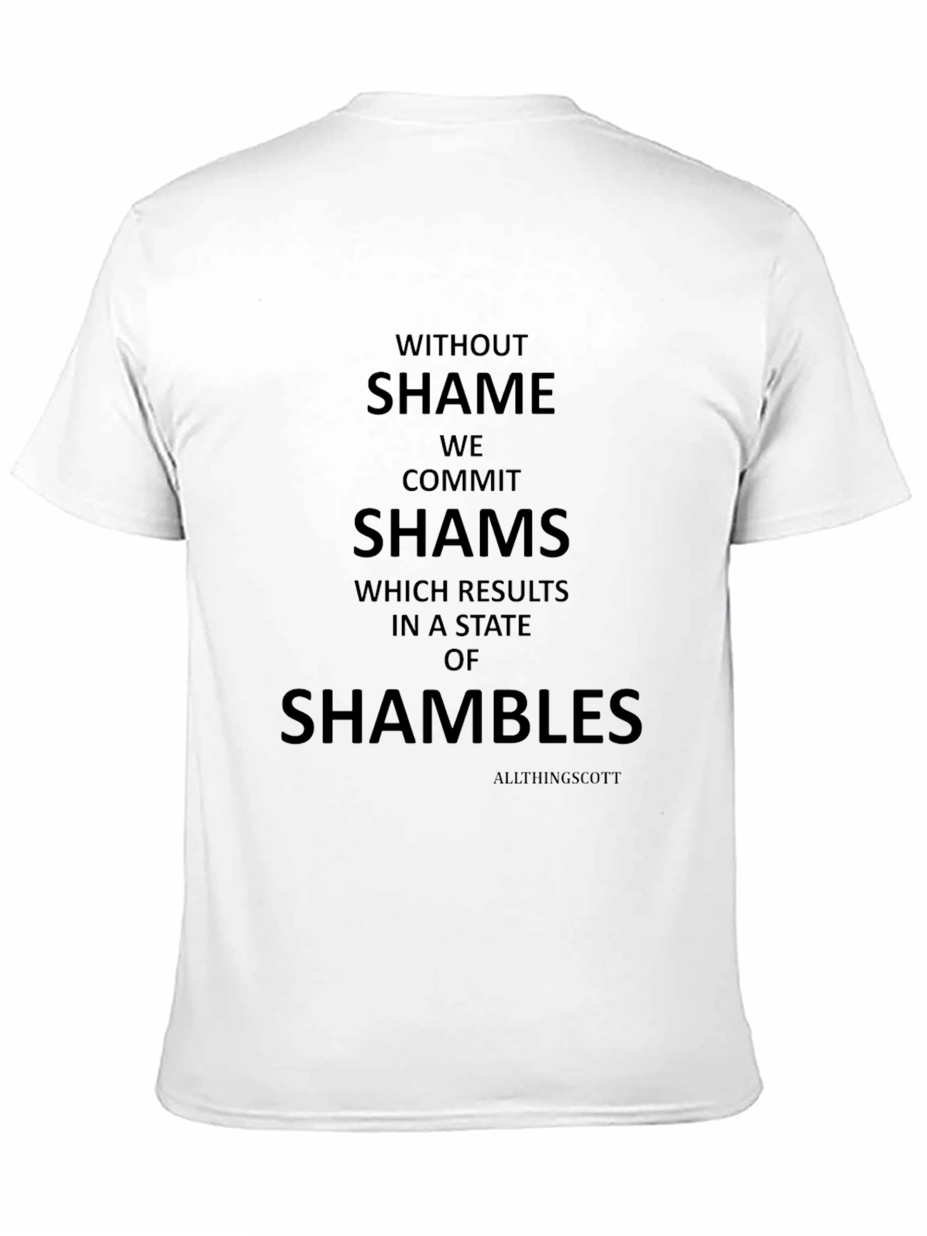 Shame Shambles Graphic Print Black T-Shirt