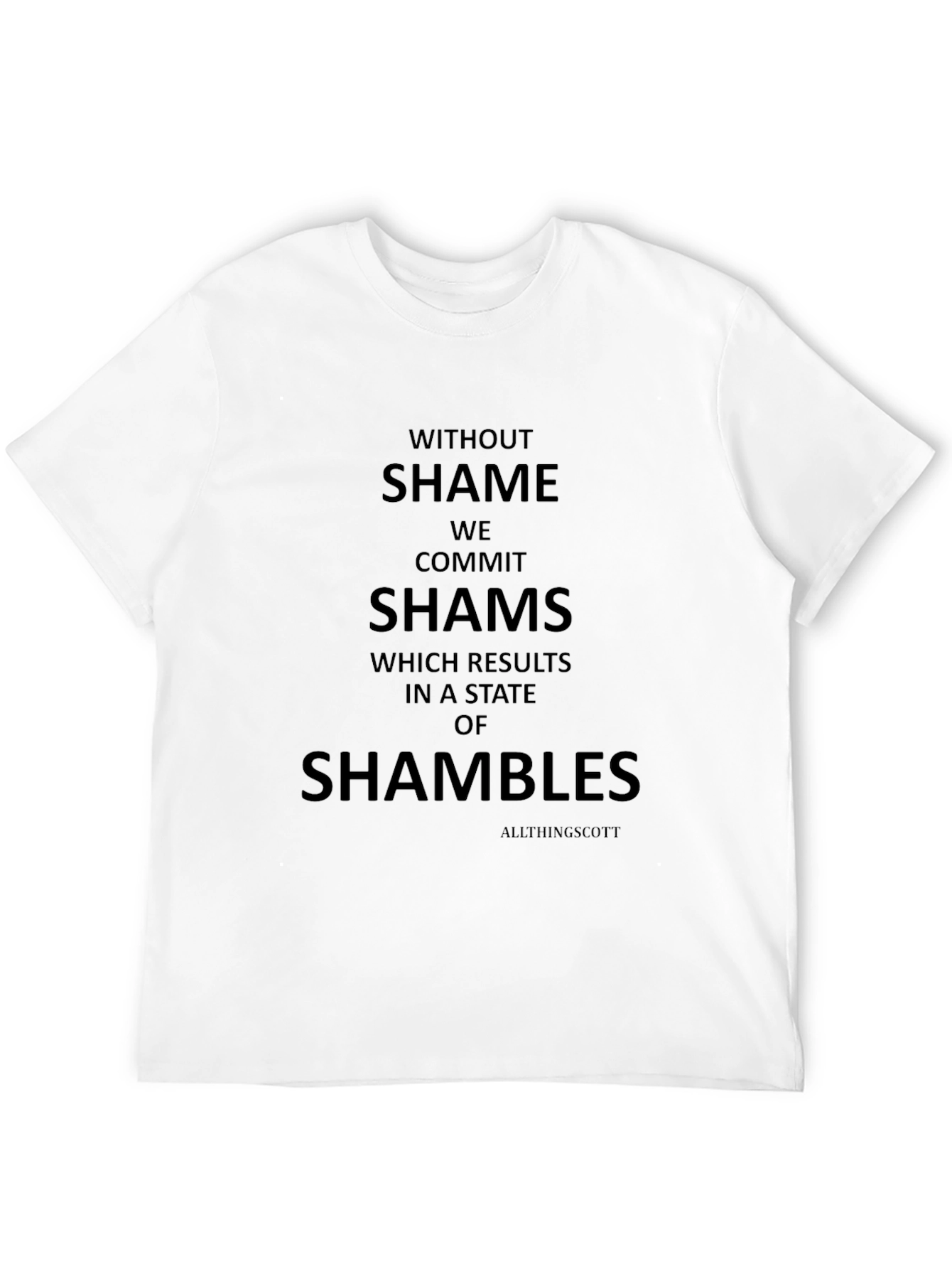 Shame Shambles Graphic Print Black T-Shirt