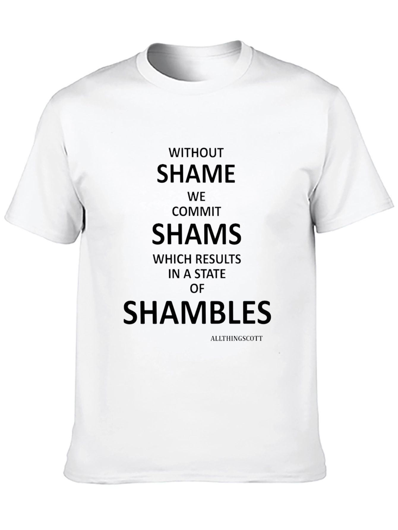 Shame Shambles Graphic Print Black T-Shirt