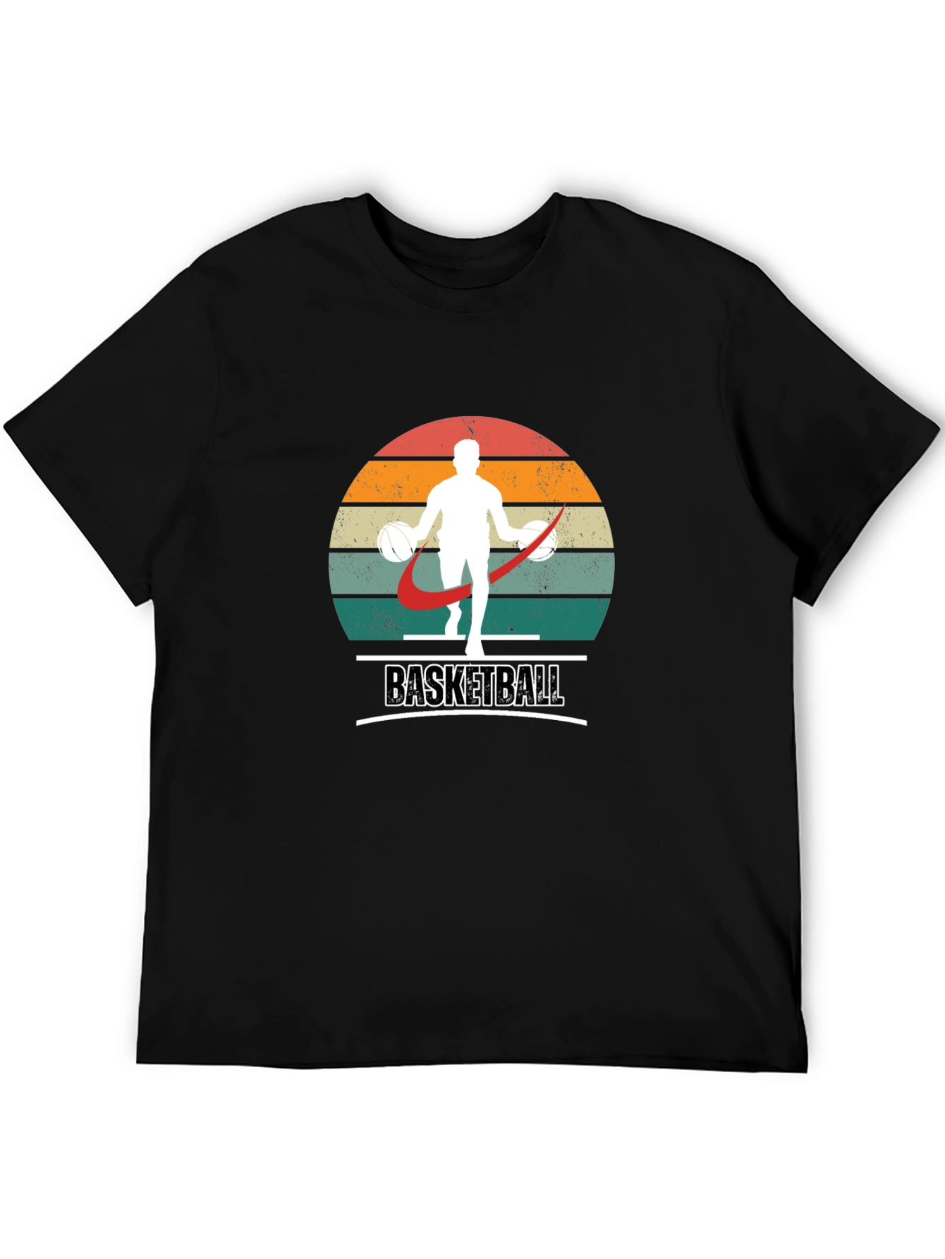 Retro Basketball Player Graphic T-Shirt