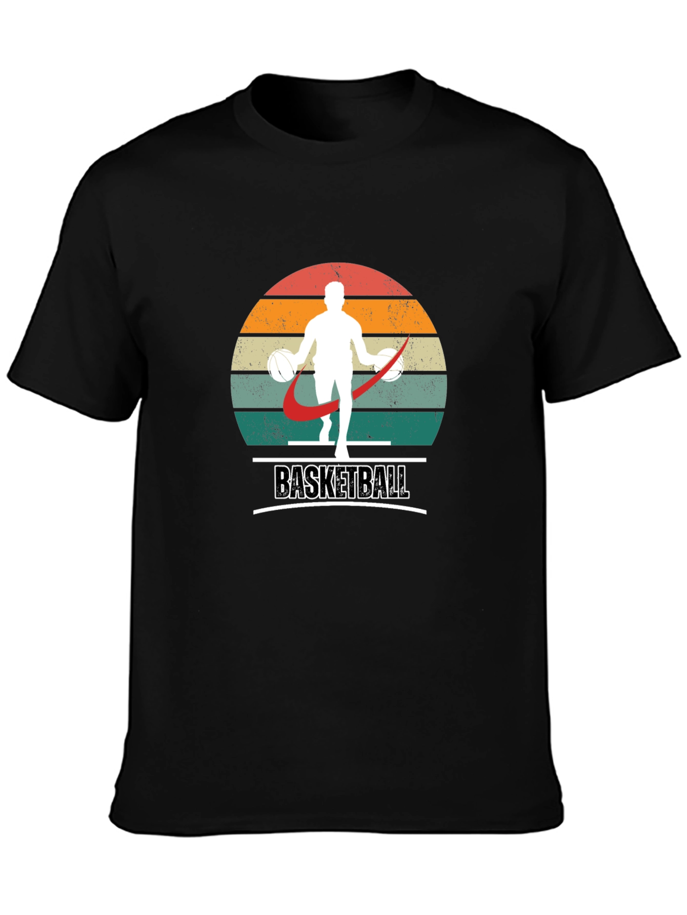 Retro Basketball Player Graphic T-Shirt