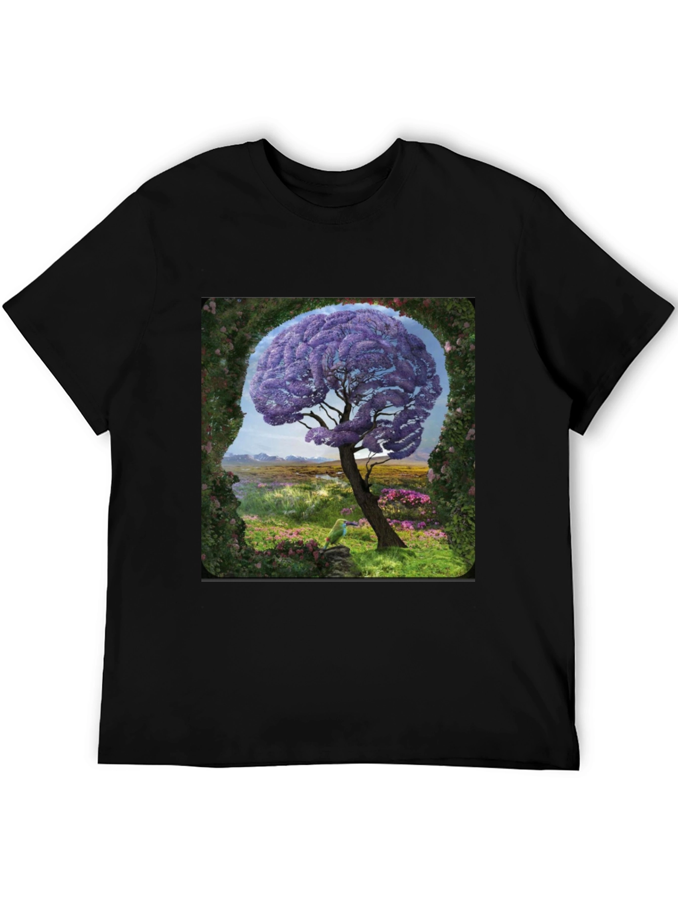 Abstract Brain Tree Graphic T-Shirt