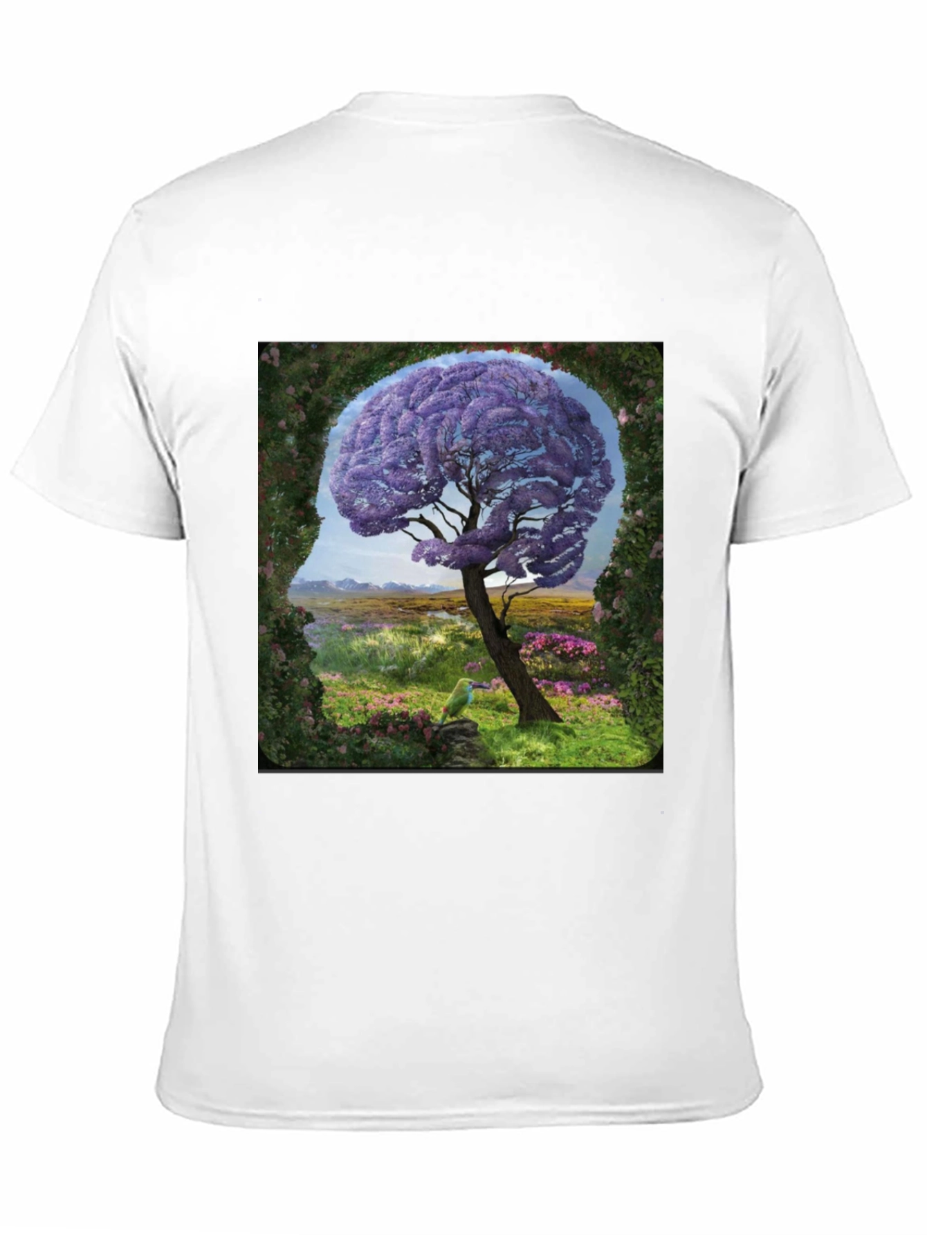 Abstract Brain Tree Graphic T-Shirt