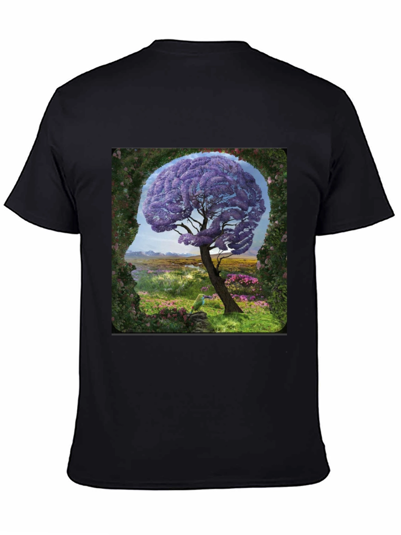 Abstract Brain Tree Graphic T-Shirt