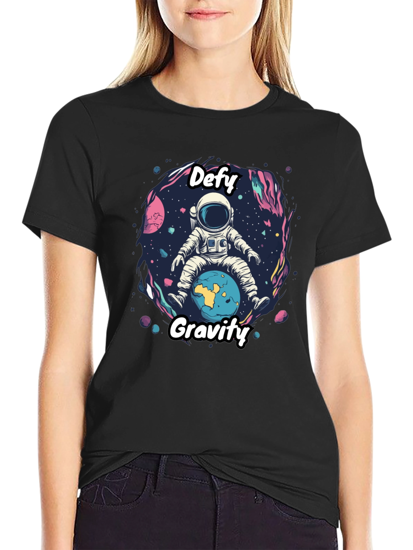 Defy Gravity Astronaut Graphic Tee
