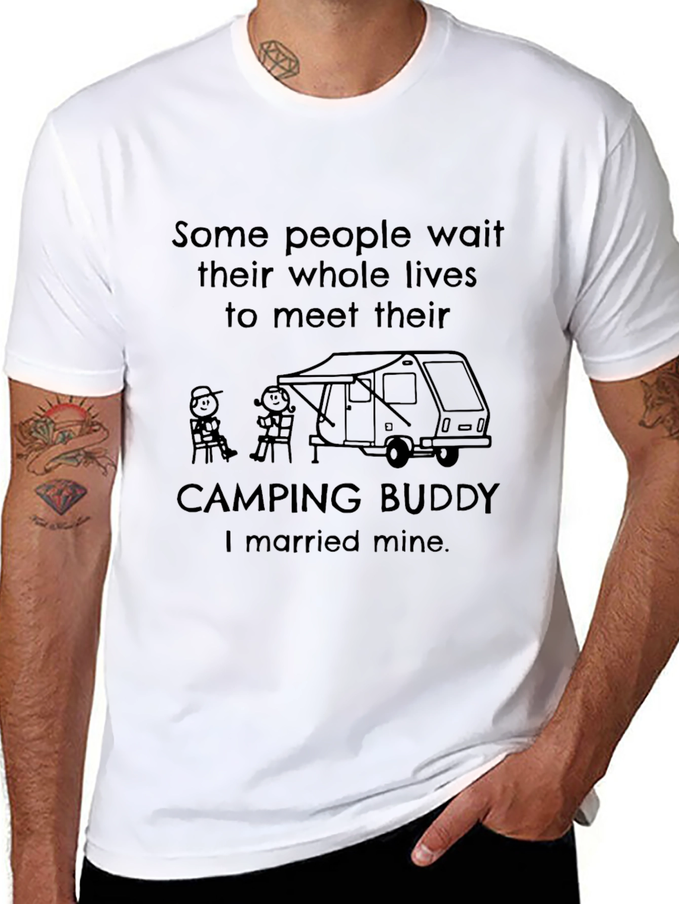 Camping Buddy Married T-Shirt