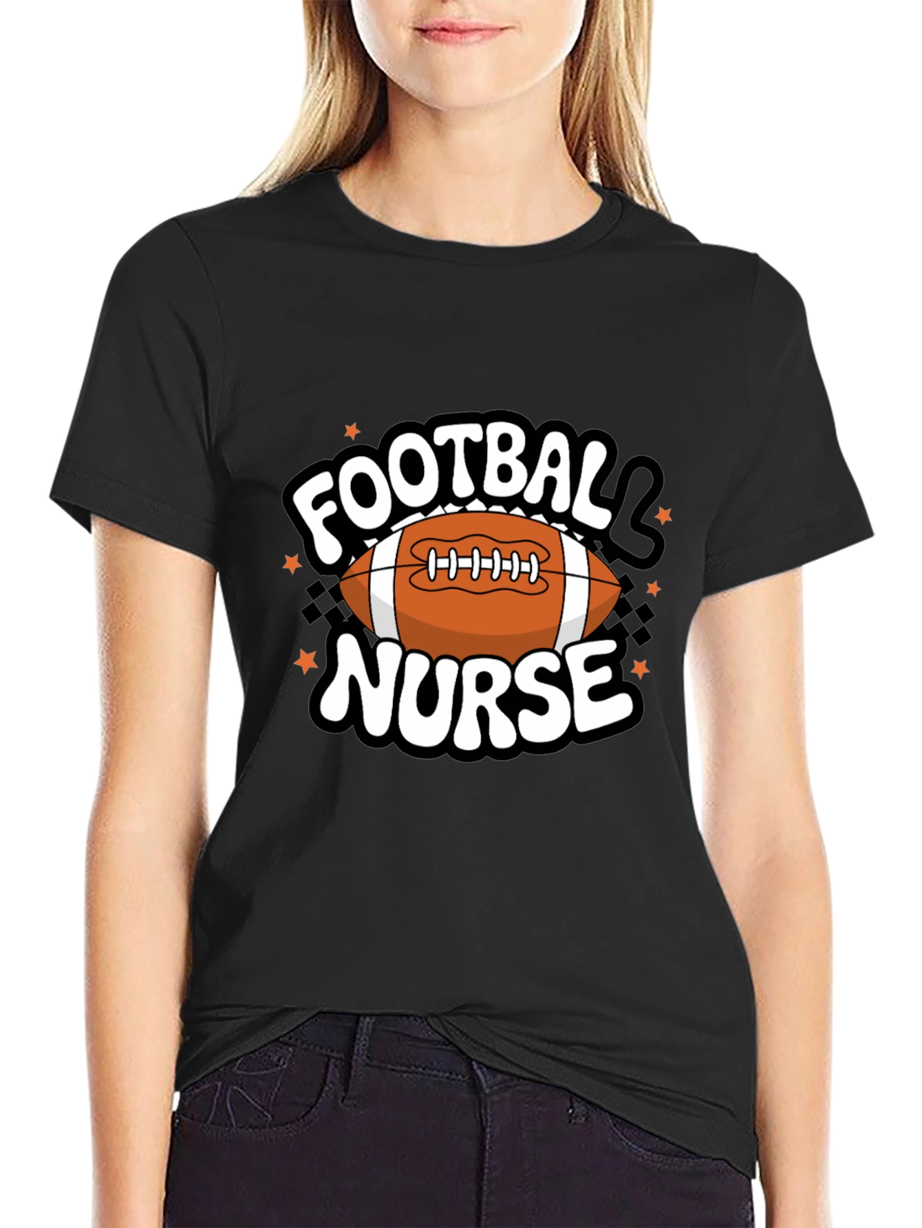 Football Nurse Graphic T-Shirt