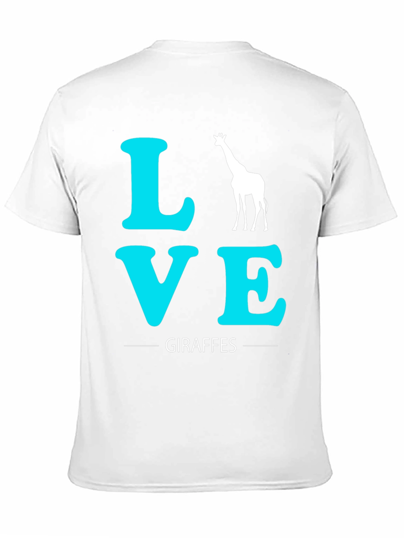 Love Giraffes Graphic Tee - Black Cotton T-Shirt