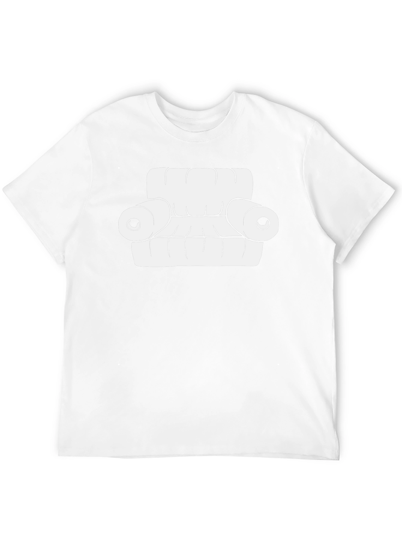 Cartoon Couch Graphic Tee - Comfortable Black T-Shirt
