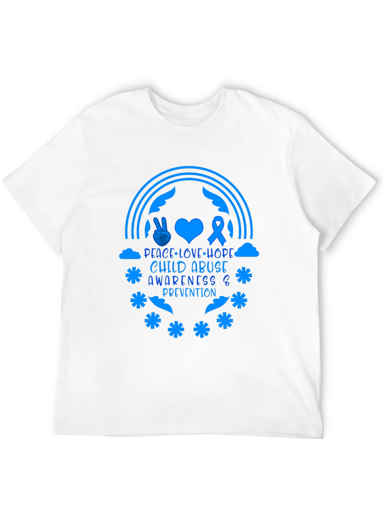 Child Abuse Awareness Tee - Peace Love Hope