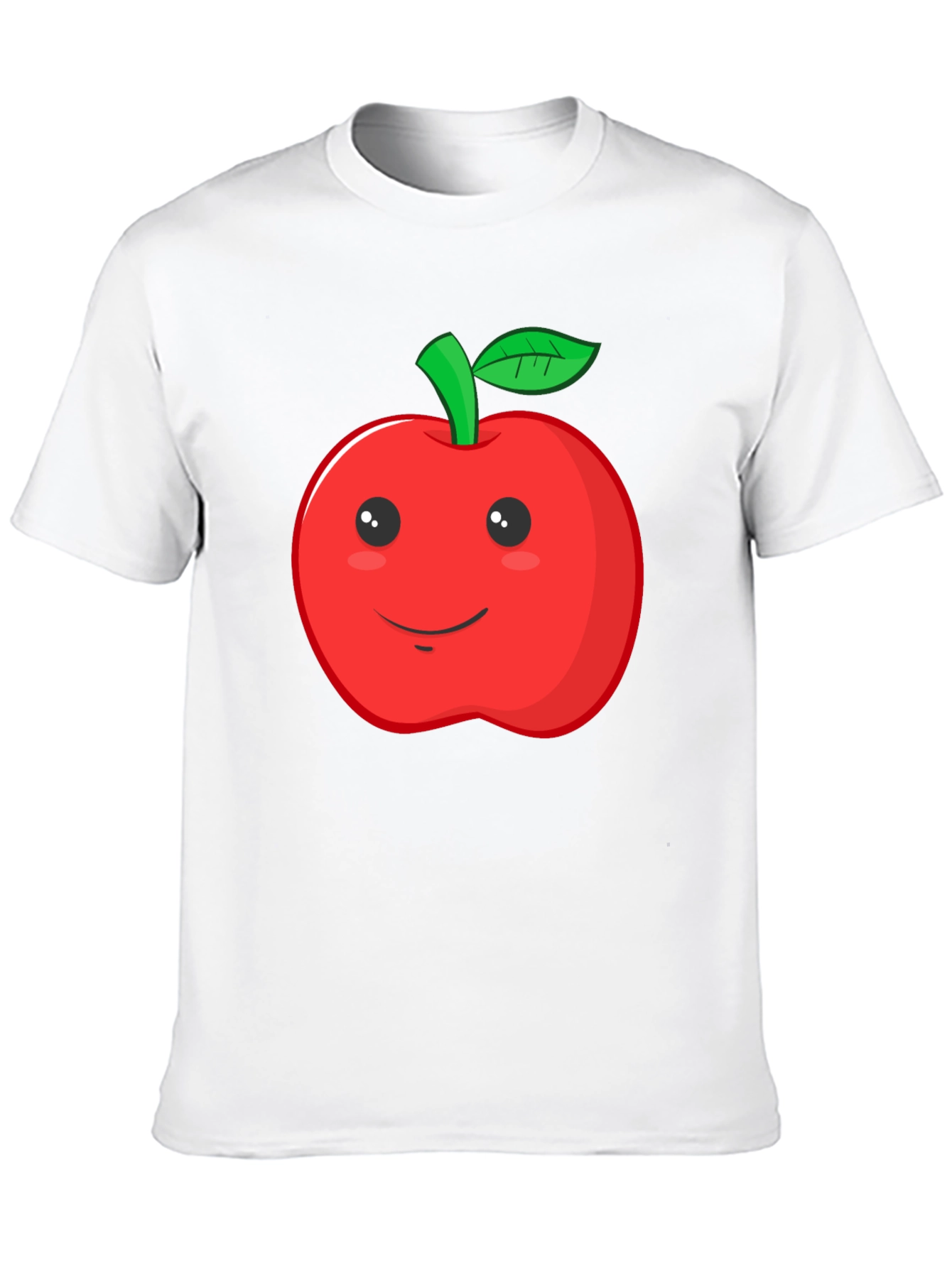 Apple Graphic Black T-Shirt - Mens Crew Neck