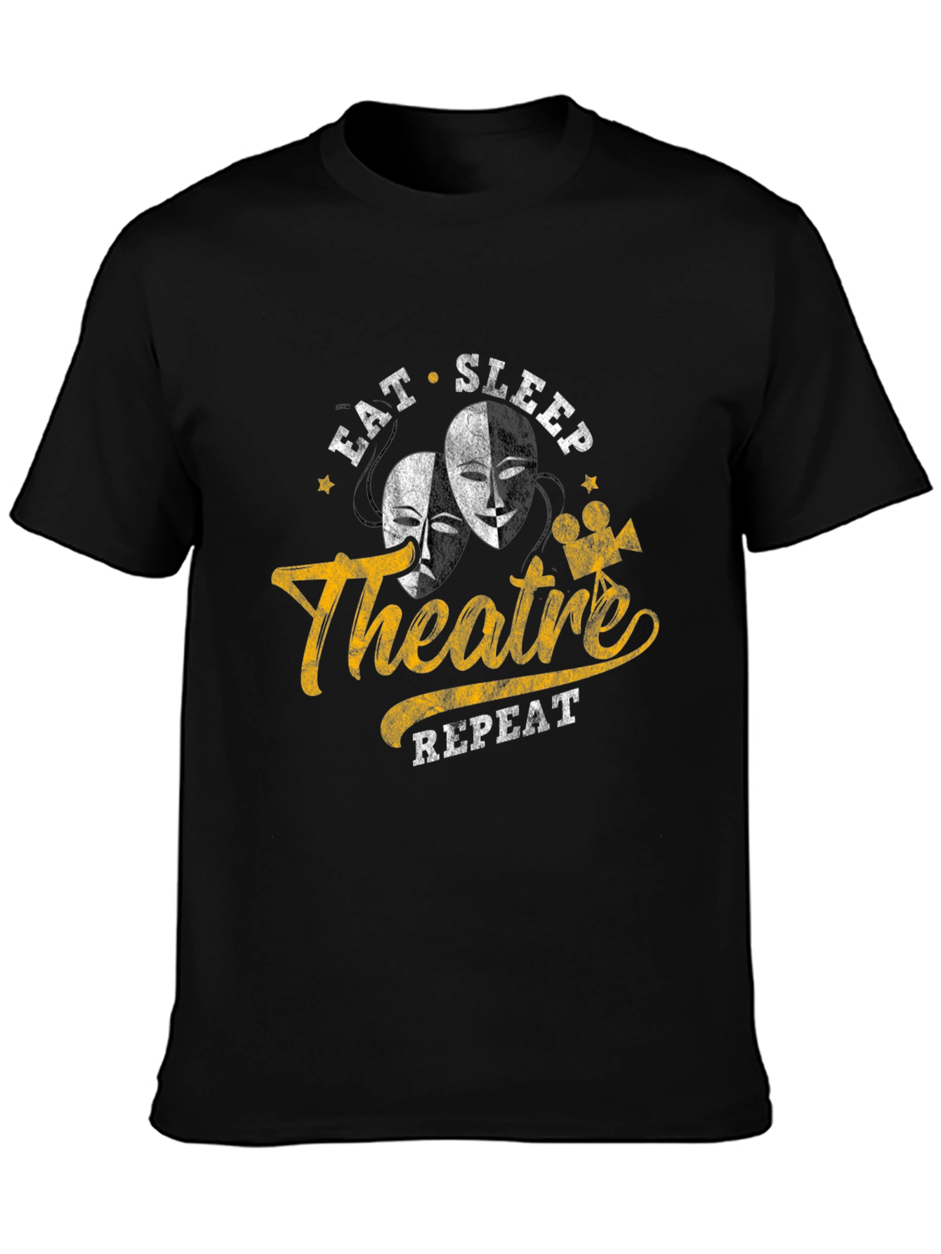 Eat Sleep Theatre Repeat Graphic Tee